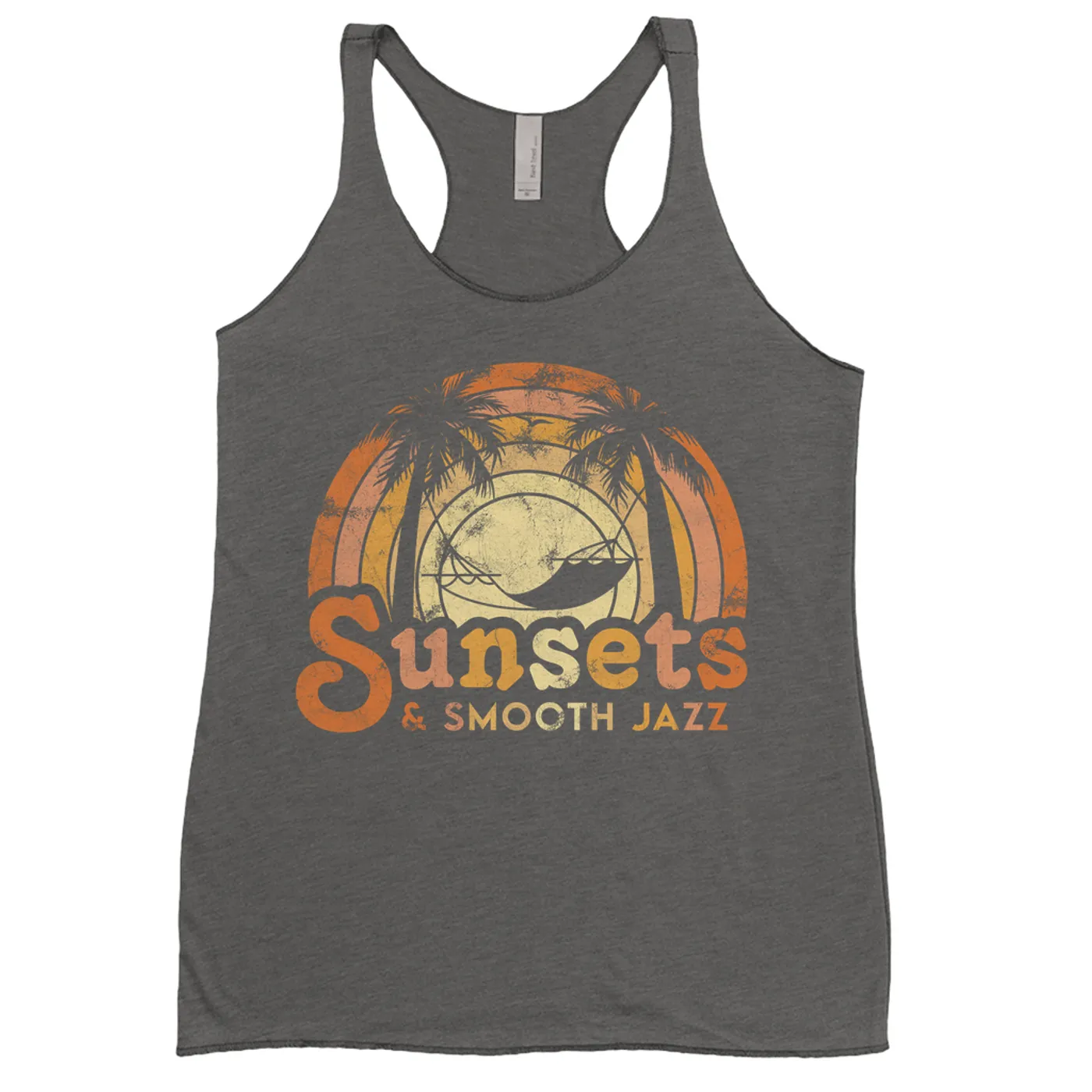 Music Life - Jazz Merchbar Music Life Ladies' Tank Top | Sunsets & Smooth Jazz Distressed Merchbar Music Life Shirt