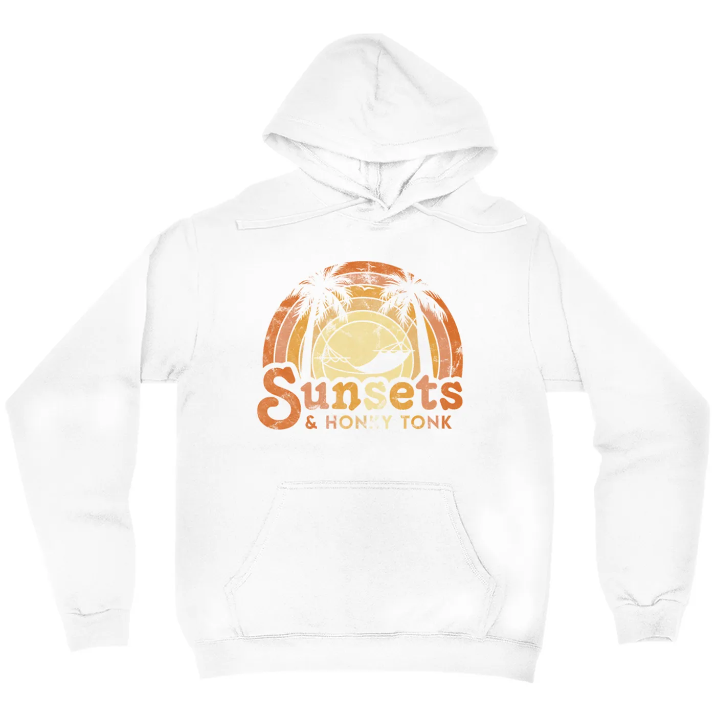 Music Life - Honky Tonk Merchbar Music Life Hoodie | Sunsets & Honky Tonk Distressed Merchbar Music Life Hoodie