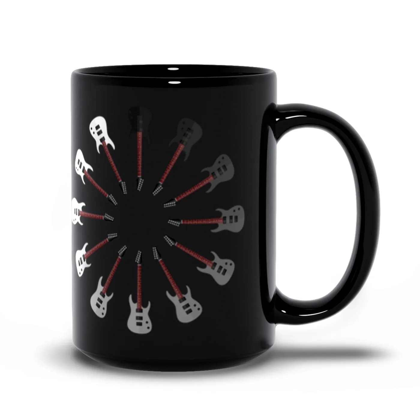 Music Life - Guitar Merchbar Music Life Mug | Aggressive Electrics - Shades of Black Merchbar Music Life Mug