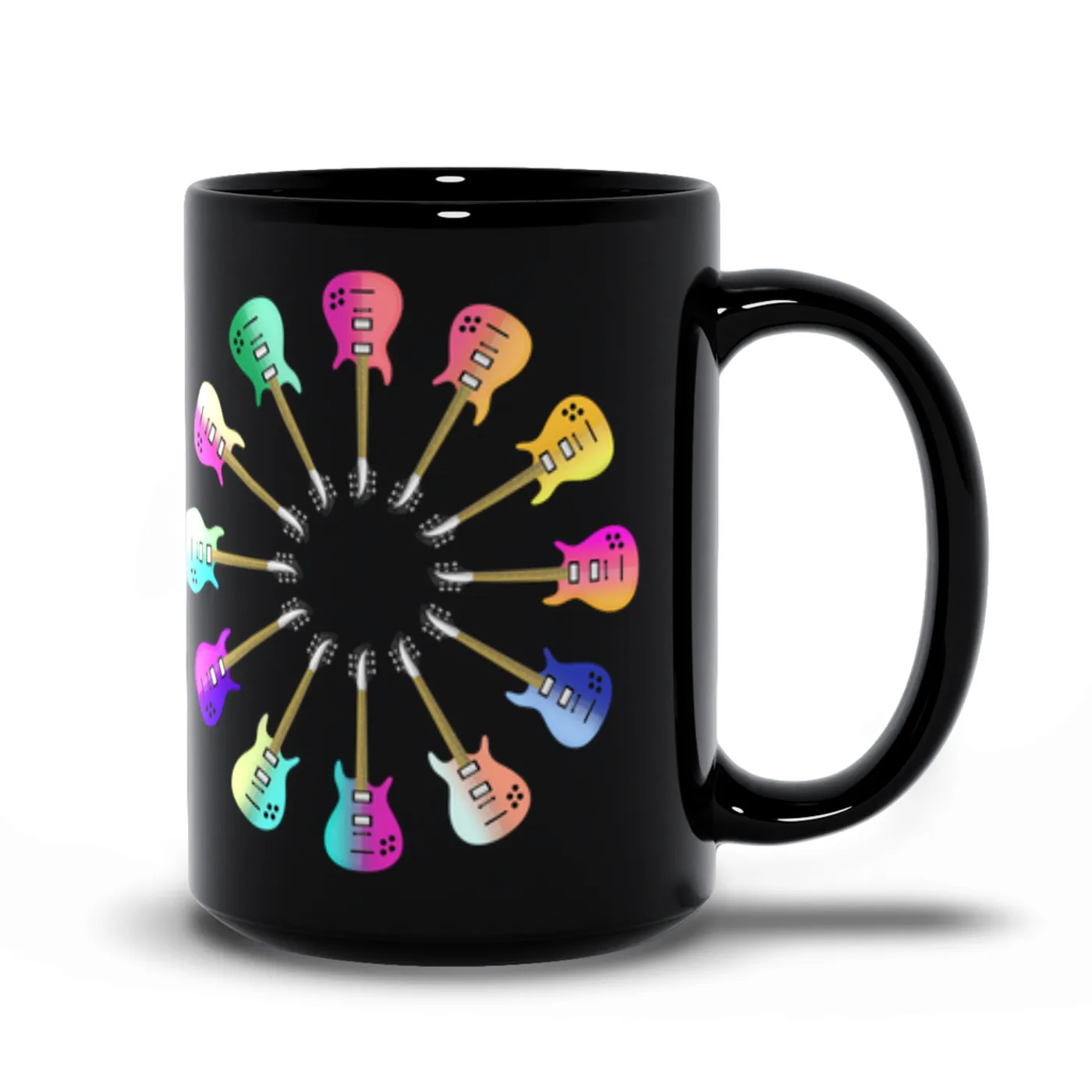 Music Life - Guitar Merchbar Music Life Mug | Electric Guitar Dual Color Wheel Merchbar Music Life Mug