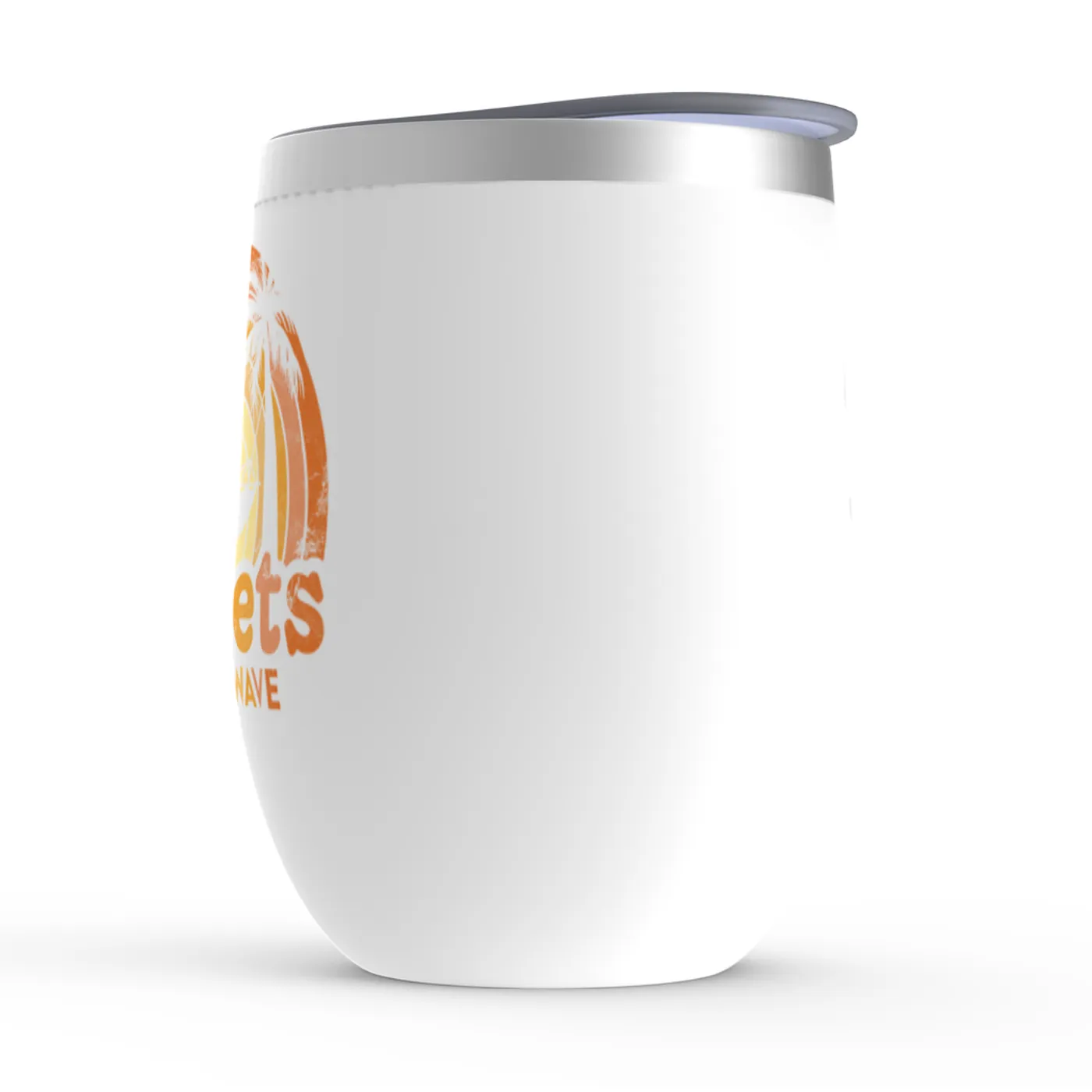 Music Life - Chillwave Merchbar Music Life Wine Tumbler | Sunsets & Chillwave Distressed Merchbar Music Life Stemless Wine Tumbler