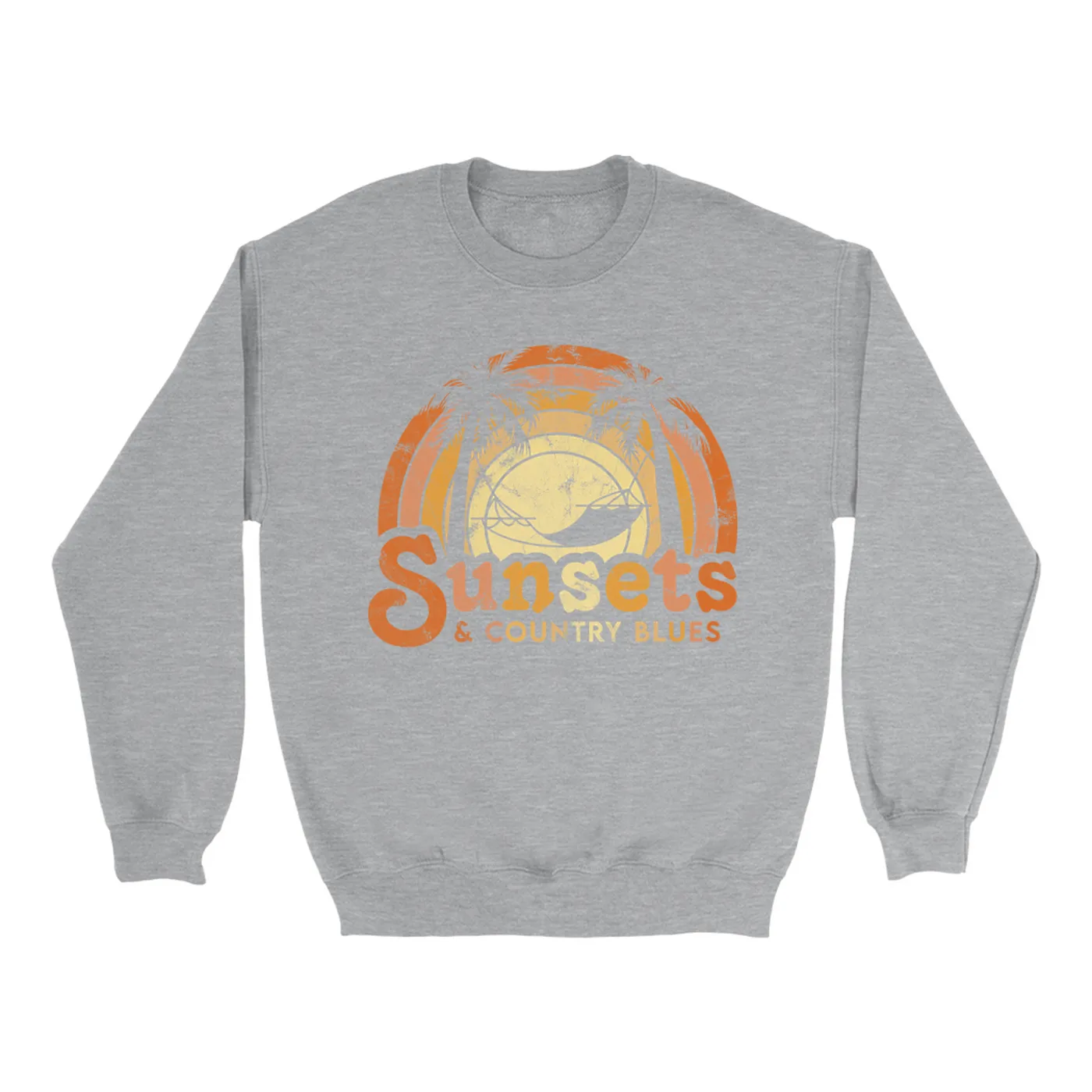 Music Life - Blues Merchbar Music Life Sweatshirt | Sunsets & Country Blues Distressed Merchbar Music Life Sweatshirt