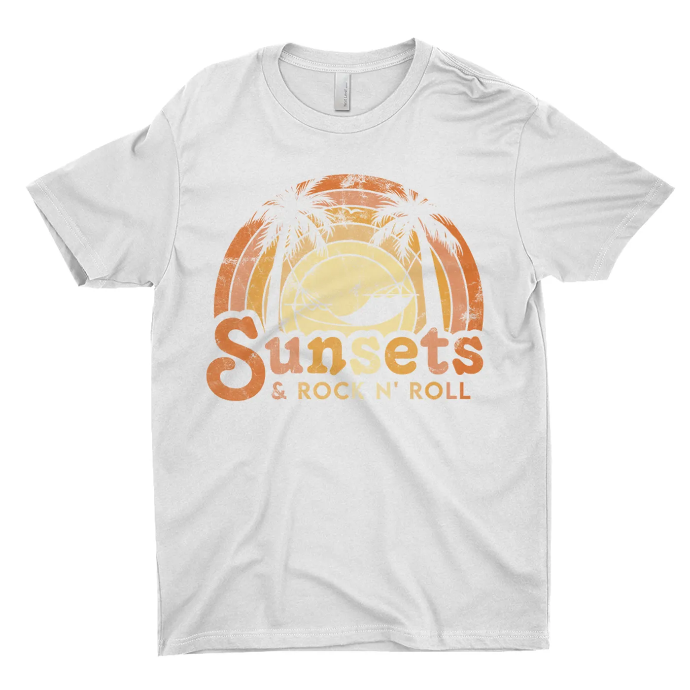 Music Life - Rock N’ Roll Merchbar Music Life T-Shirt | Sunsets & Rock n’ Roll Distressed Merchbar Music Life Shirt
