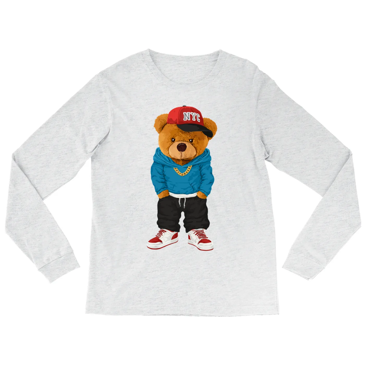 Merchbar Music Life Long Sleeve Shirt | Hip Hop Teddy Merchbar Music Life Shirt