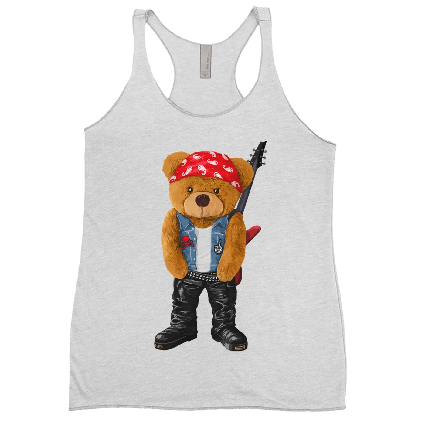 Music Life - Rock Merchbar Music Life Ladies' Tank Top | Rocker Teddy Merchbar Music Life Shirt