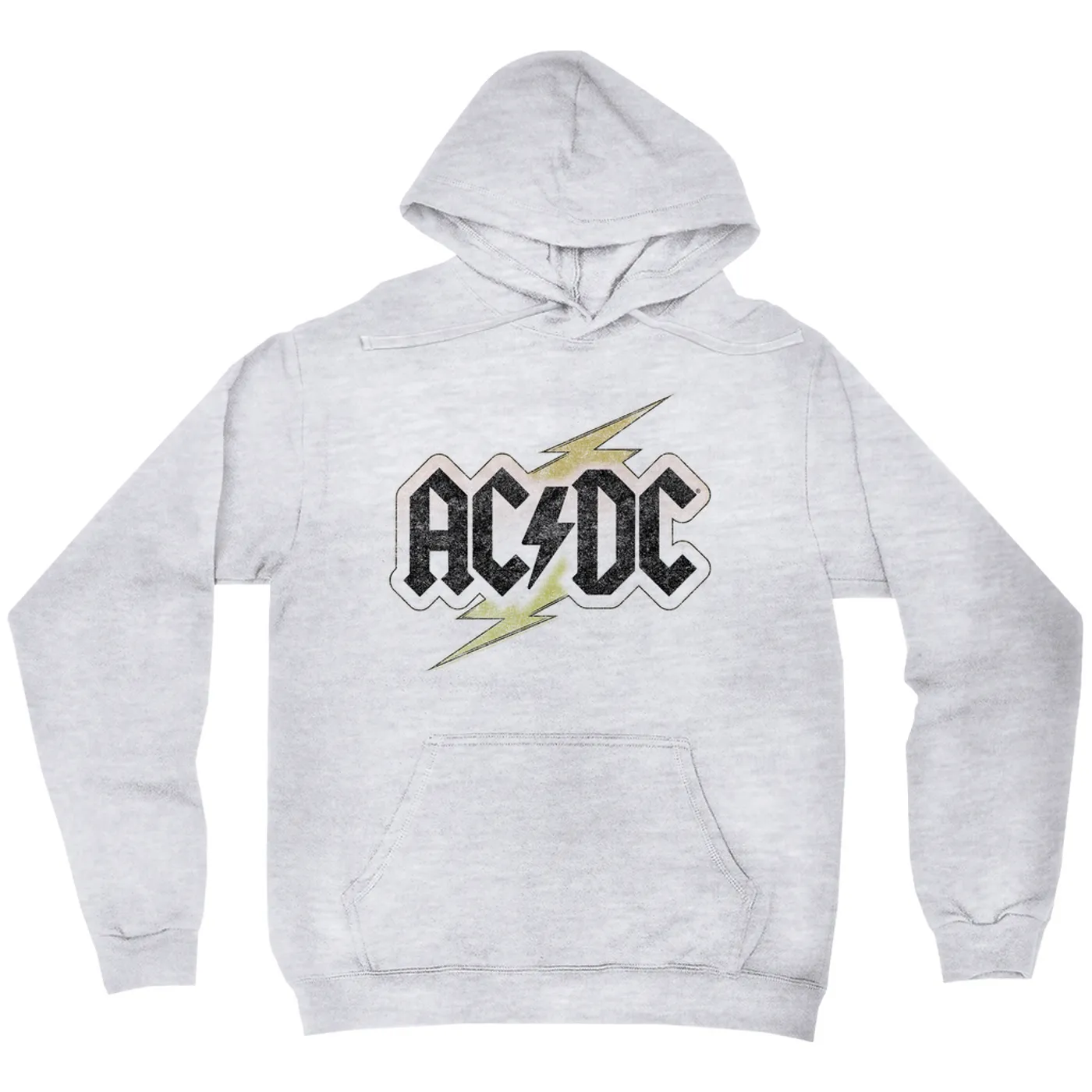 AC/DC Hoodie | Gold Bolt Logo Distressed AC/DC Hoodie