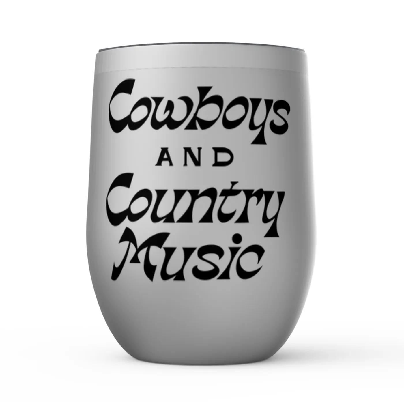 Merchbar Music Life Stemless Wine Tumbler | Cowboys And Country Music Merchbar Music Life Stemless Wine Tumbler