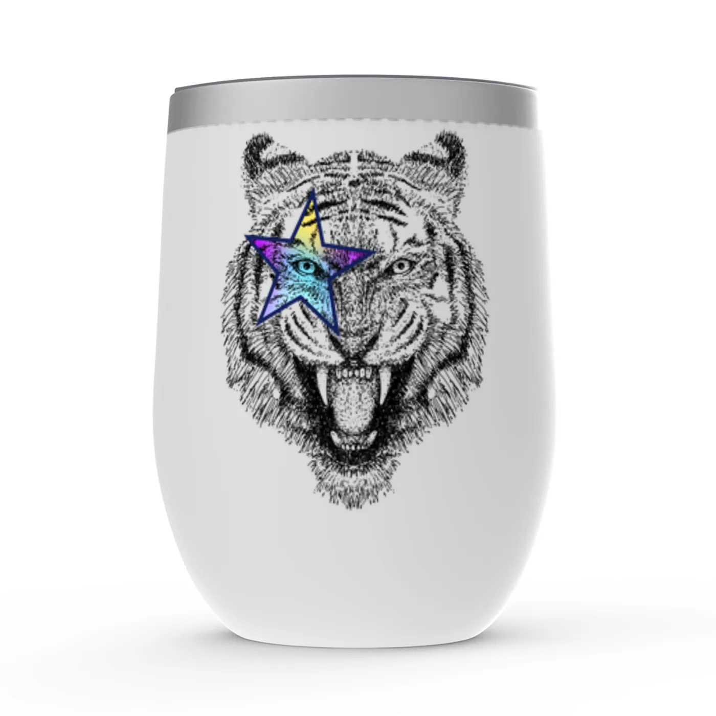 Merchbar Music Life Stemless Wine Tumbler | Party Animal Merchbar Music Life Stemless Wine Tumbler