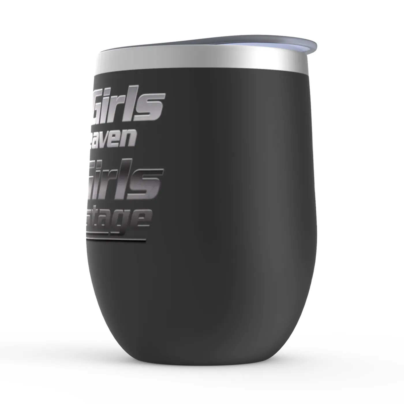Merchbar Music Life Stemless Wine Tumbler | Good Girl vs. Bad Girl Merchbar Music Life Stemless Wine Tumbler