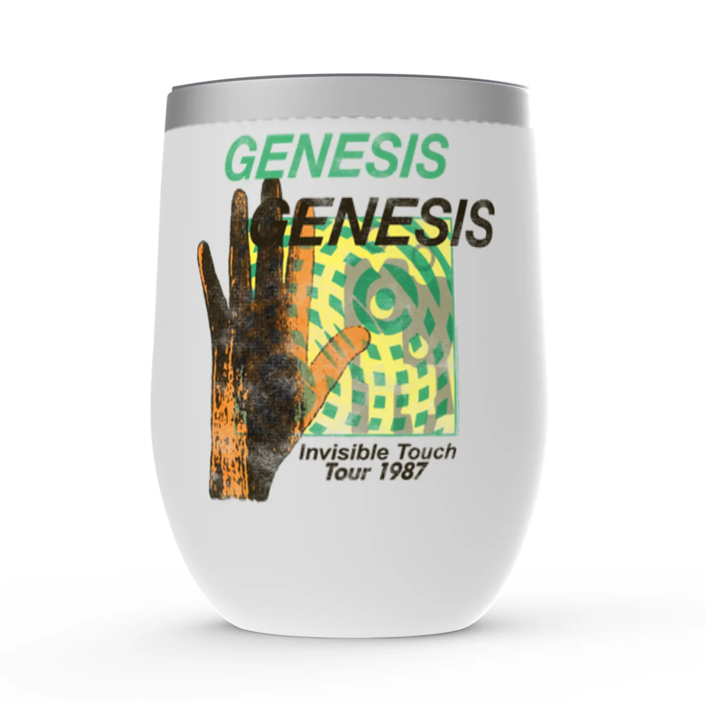 Genesis Wine Tumbler | Invisible Touch 1987 Tour Genesis Stemless Wine Tumbler