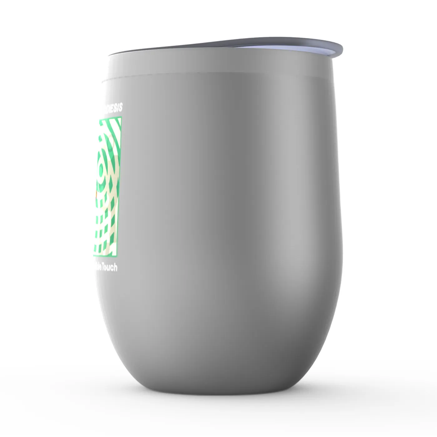 Genesis Wine Tumbler | Reverse Colored Invisible Touch Album Cover Design Genesis Stemless Wine Tumbler
