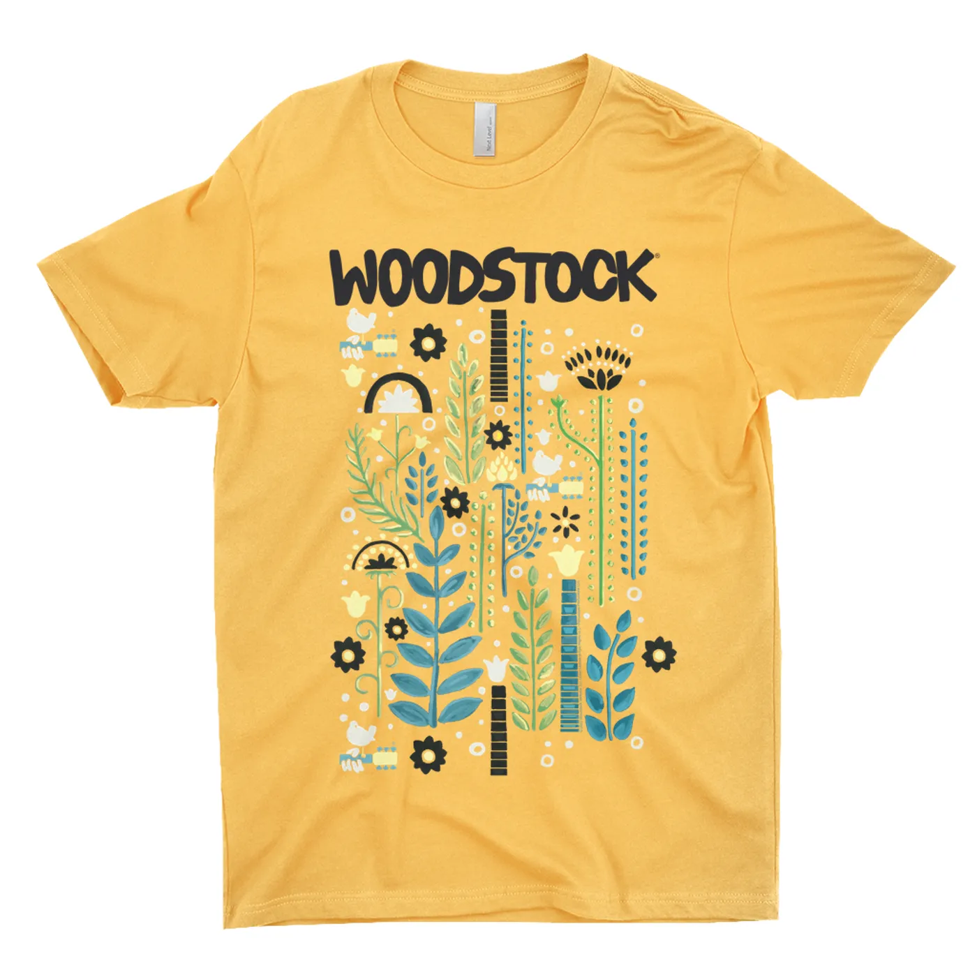Woodstock T-Shirt | Floral Folk Pattern Woodstock Shirt