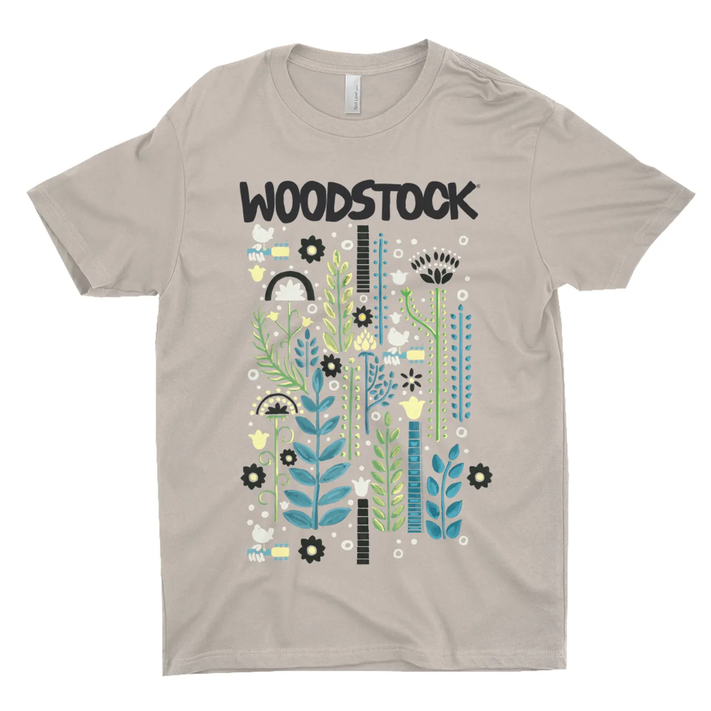 Woodstock T-Shirt | Floral Folk Pattern Woodstock Shirt
