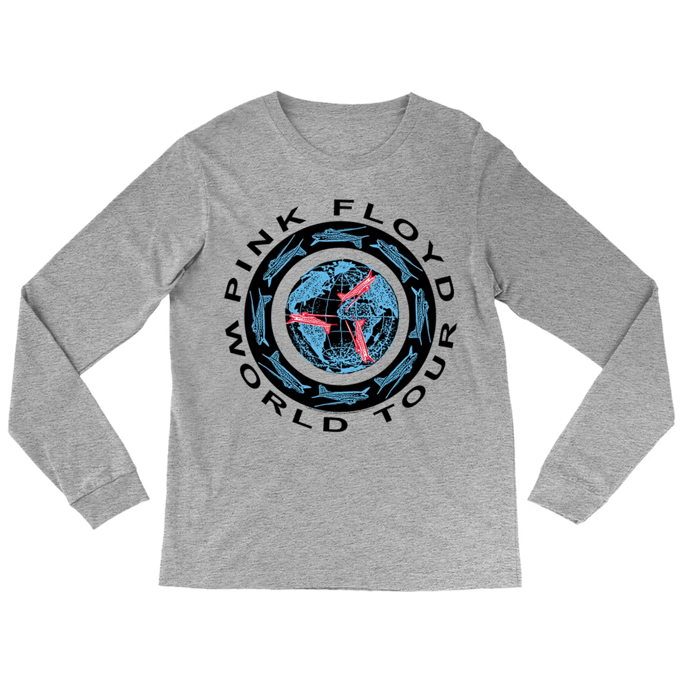 Pink Floyd Long Sleeve Shirt | World Tour 1987 Circular Logo Pink Floyd Shirt
