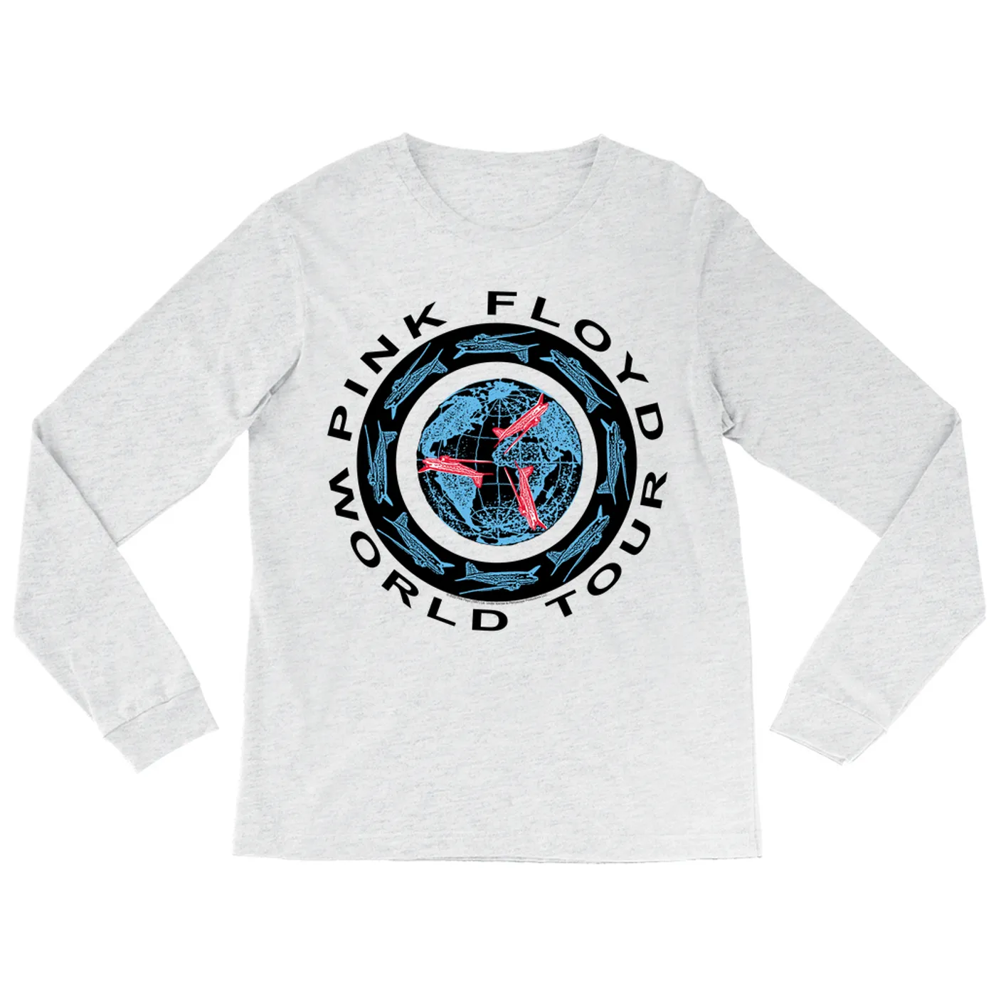 Pink Floyd Long Sleeve Shirt | World Tour 1987 Circular Logo Pink Floyd Shirt