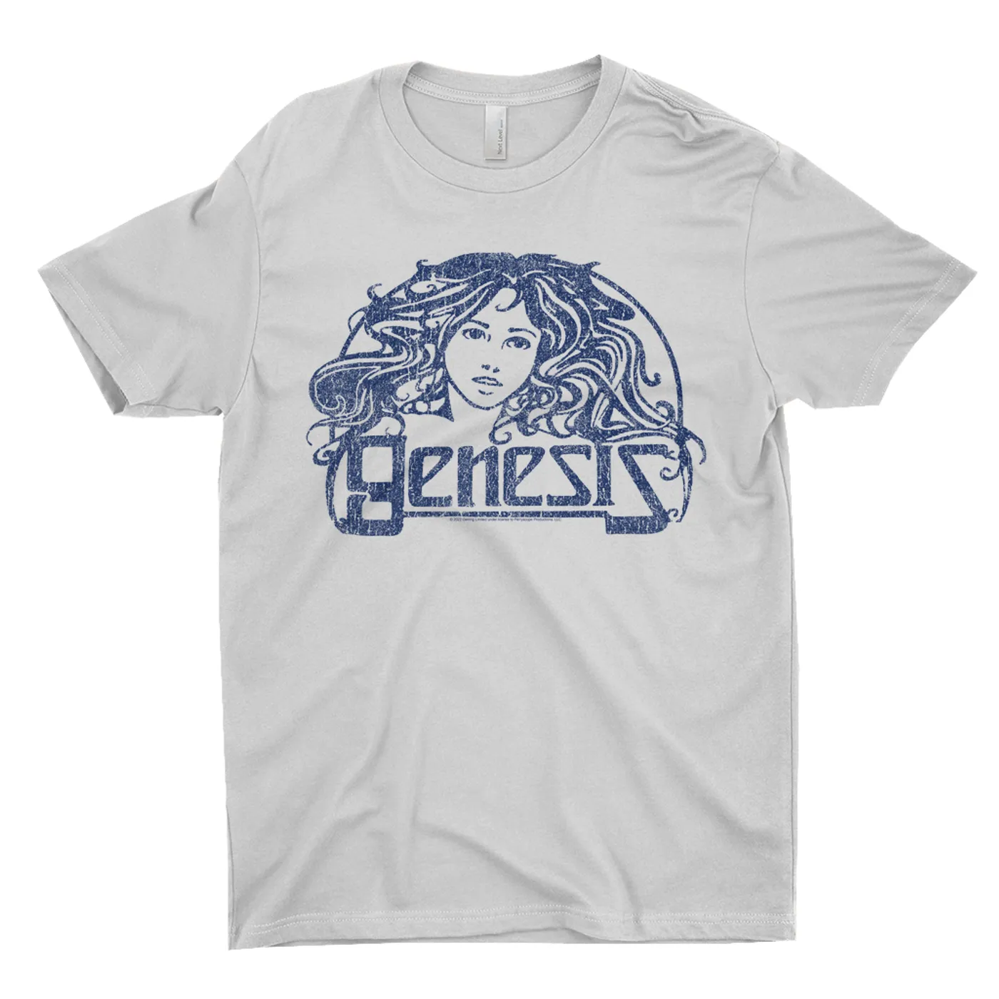 Genesis T-Shirt | Navy Vintage Art Nouveau Logo Distressed (Merchbar Exclusive) Genesis Shirt