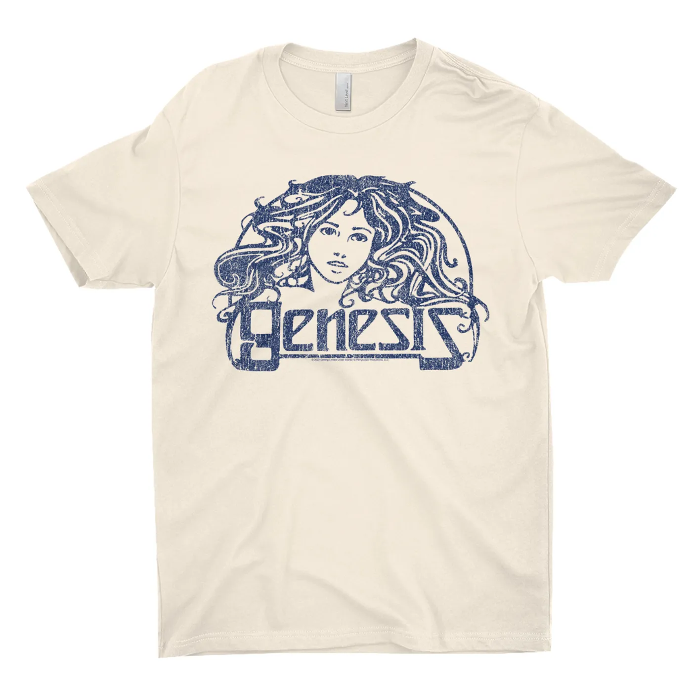Genesis T-Shirt | Navy Vintage Art Nouveau Logo Distressed (Merchbar Exclusive) Genesis Shirt