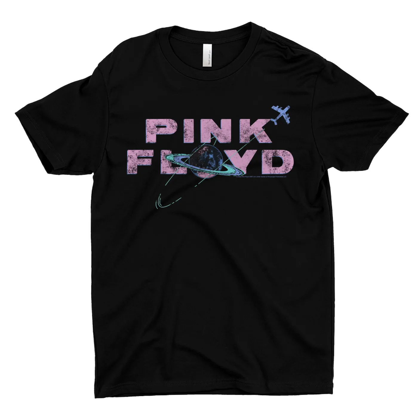 Pink Floyd T-Shirt | Pastel Orbit Logo Distressed (Merchbar Exclusive) Pink Floyd Shirt