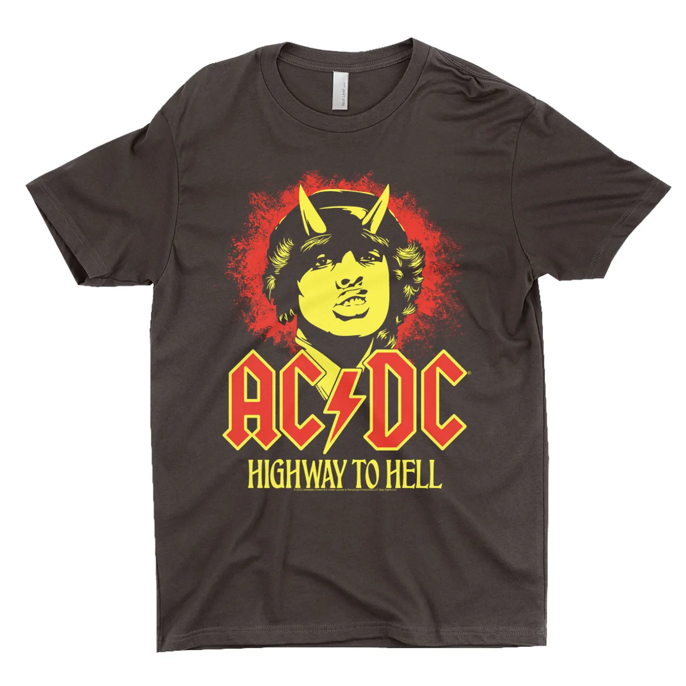 AC/DC T-Shirt | Red Yellow Angus Highway To Hell Design ACDC Shirt (Merchbar Exclusive)