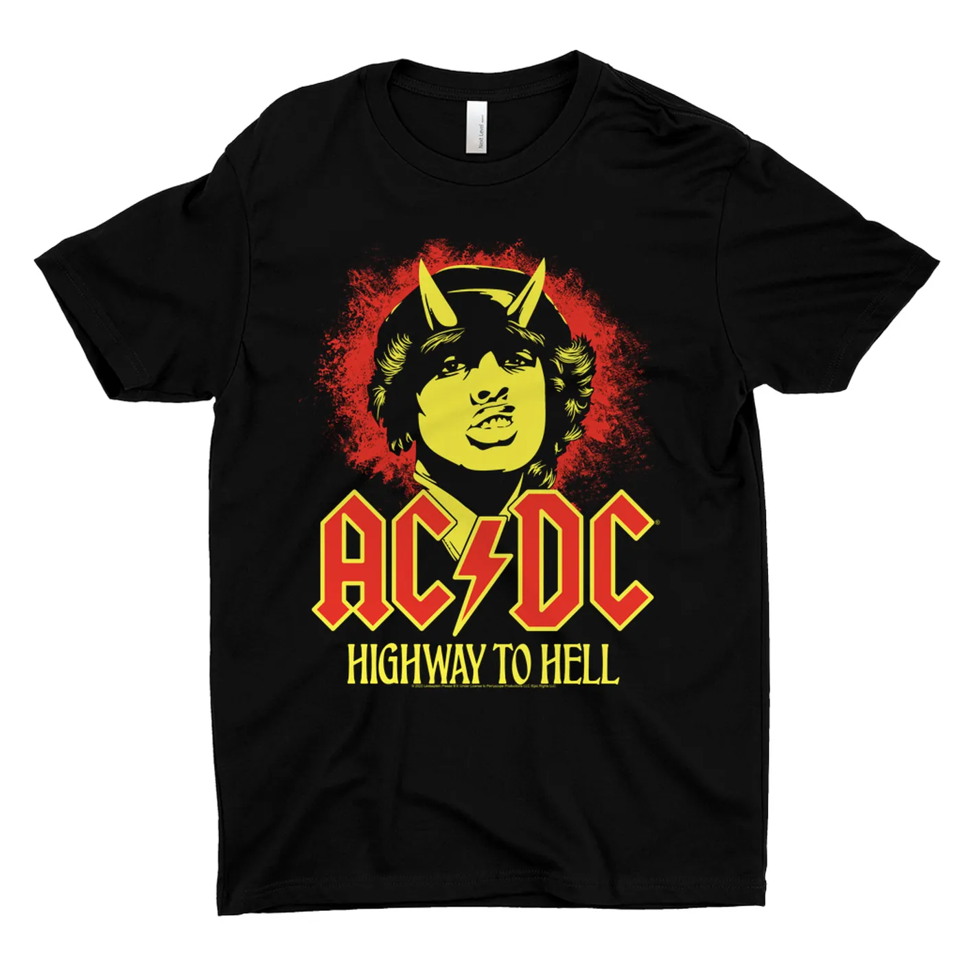 AC/DC T-Shirt | Red Yellow Angus Highway To Hell Design ACDC Shirt (Merchbar Exclusive)