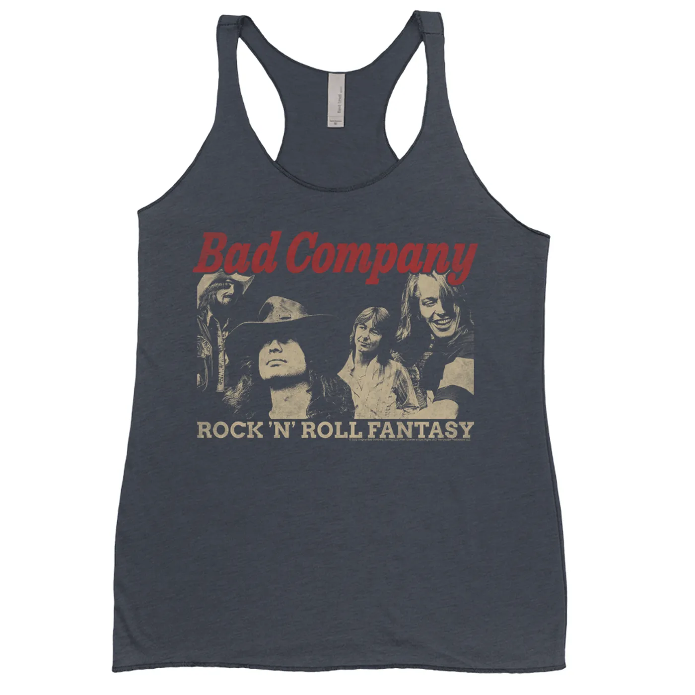 Bad Company Ladies' Tank Top | Rock n' Roll Fantasy Album Design Distressed Bad Company Shirt