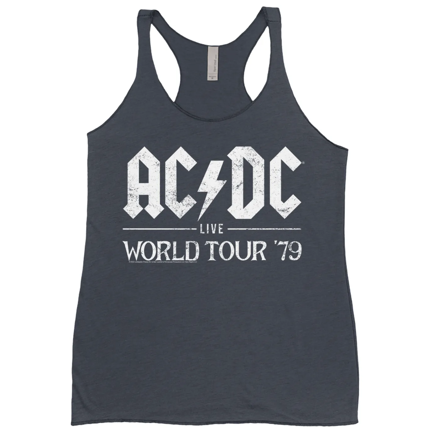 AC/DC Ladies' Tank Top | Live In Concert 1979 Distressed ACDC Shirt