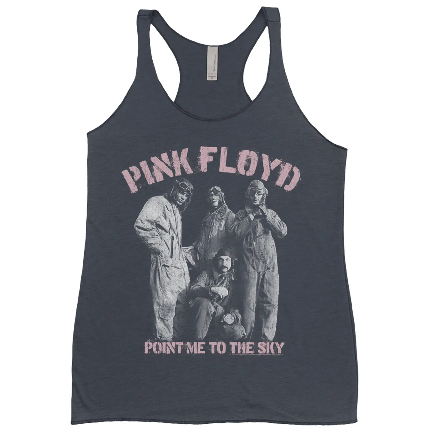 Pink Floyd Ladies' Tank Top | Point Me To The Sky Pink Design Distressed (Merchbar Exclusive) Pink Floyd Shirt