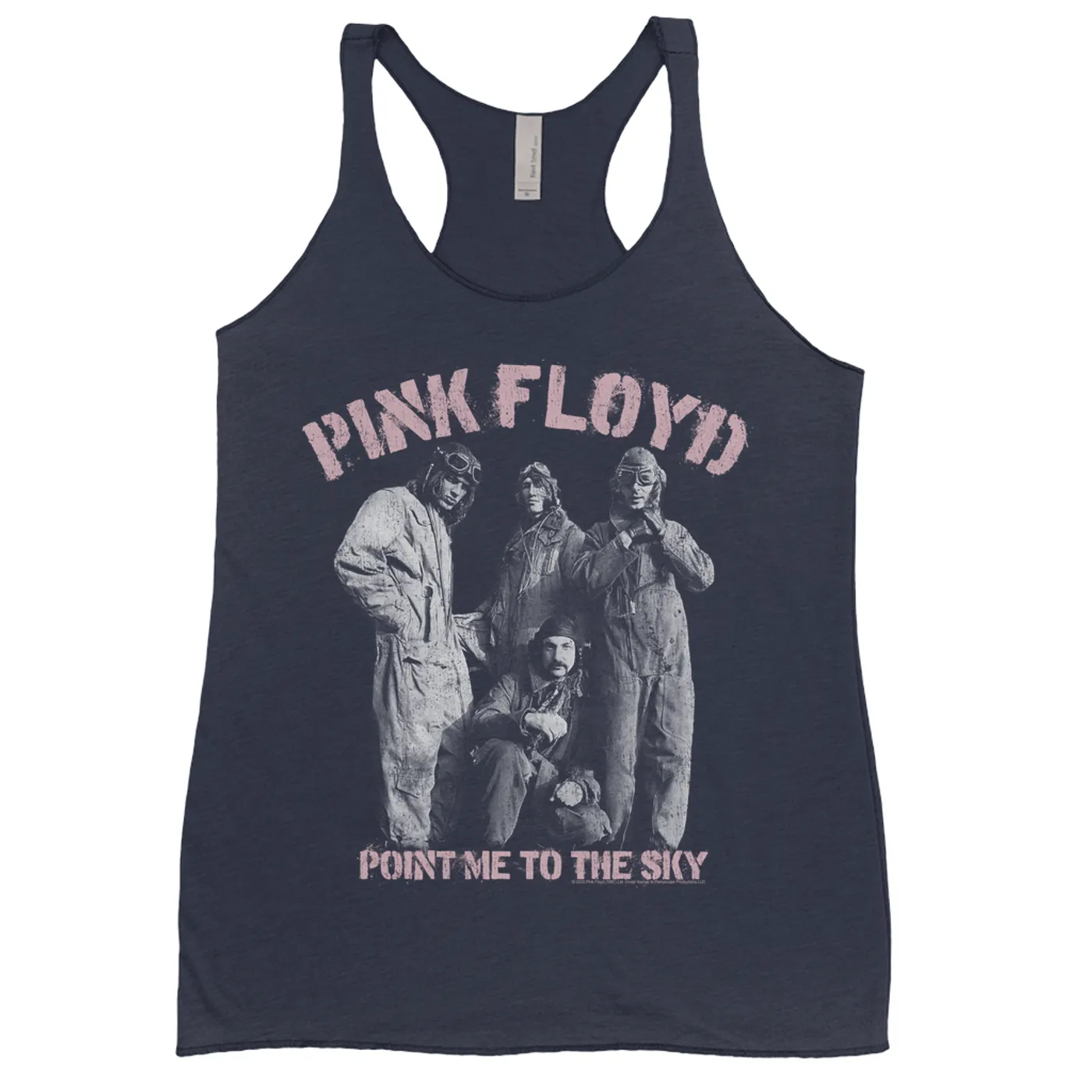 Pink Floyd Ladies' Tank Top | Point Me To The Sky Pink Design Distressed (Merchbar Exclusive) Pink Floyd Shirt