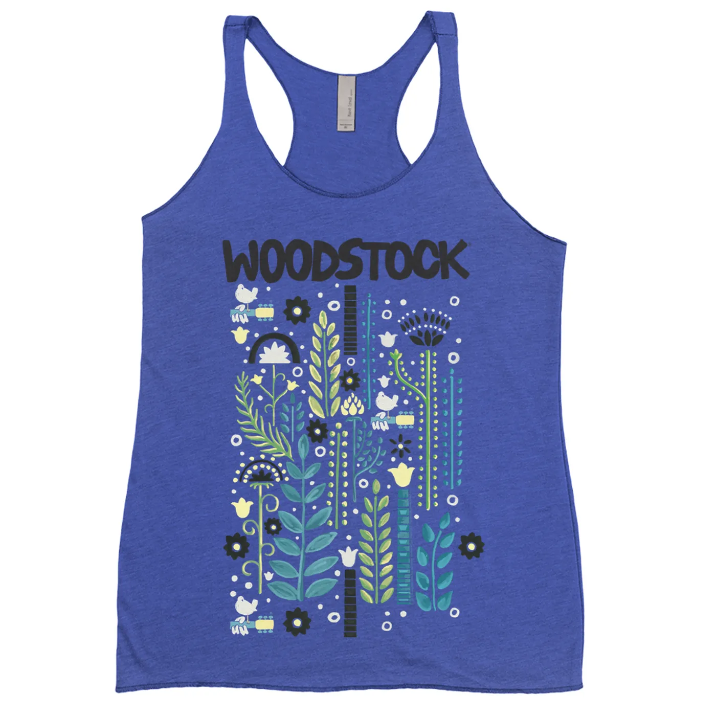 Woodstock Ladies' Tank Top | Floral Folk Pattern Woodstock Shirt