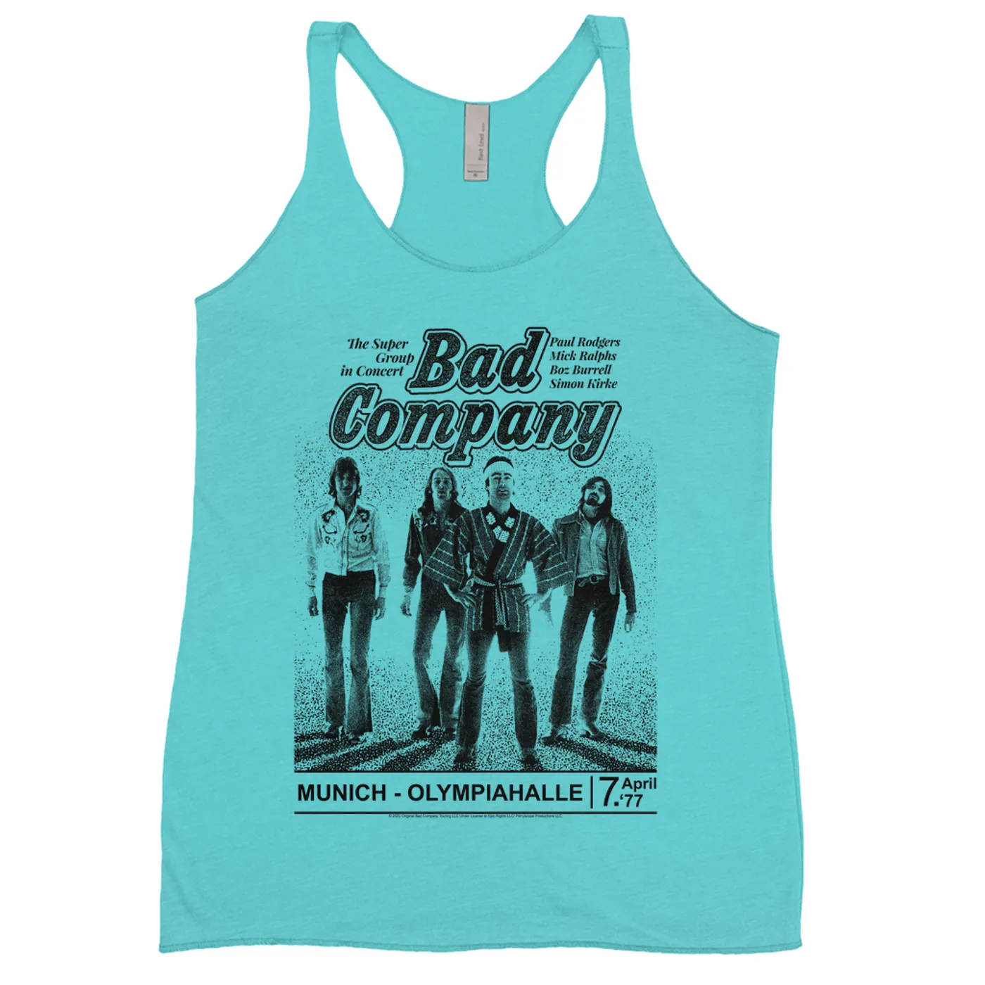 Bad Company Ladies' Tank Top | Munich Live In Concert 1977 Bad Company Shirt