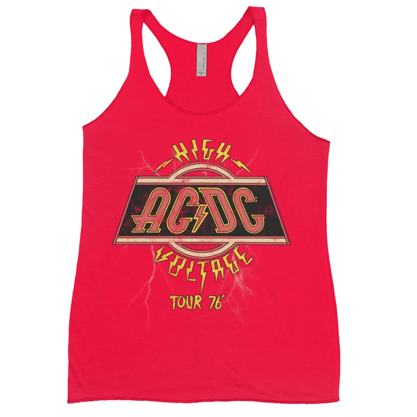 AC/DC Ladies' Tank Top | High Voltage '76 Tour Lightning Image ACDC Shirt