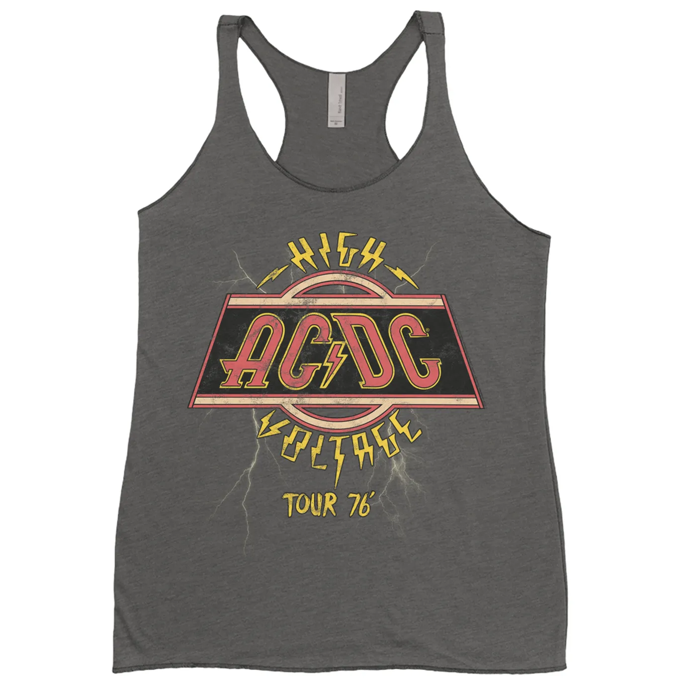 AC/DC Ladies' Tank Top | High Voltage '76 Tour Lightning Image ACDC Shirt