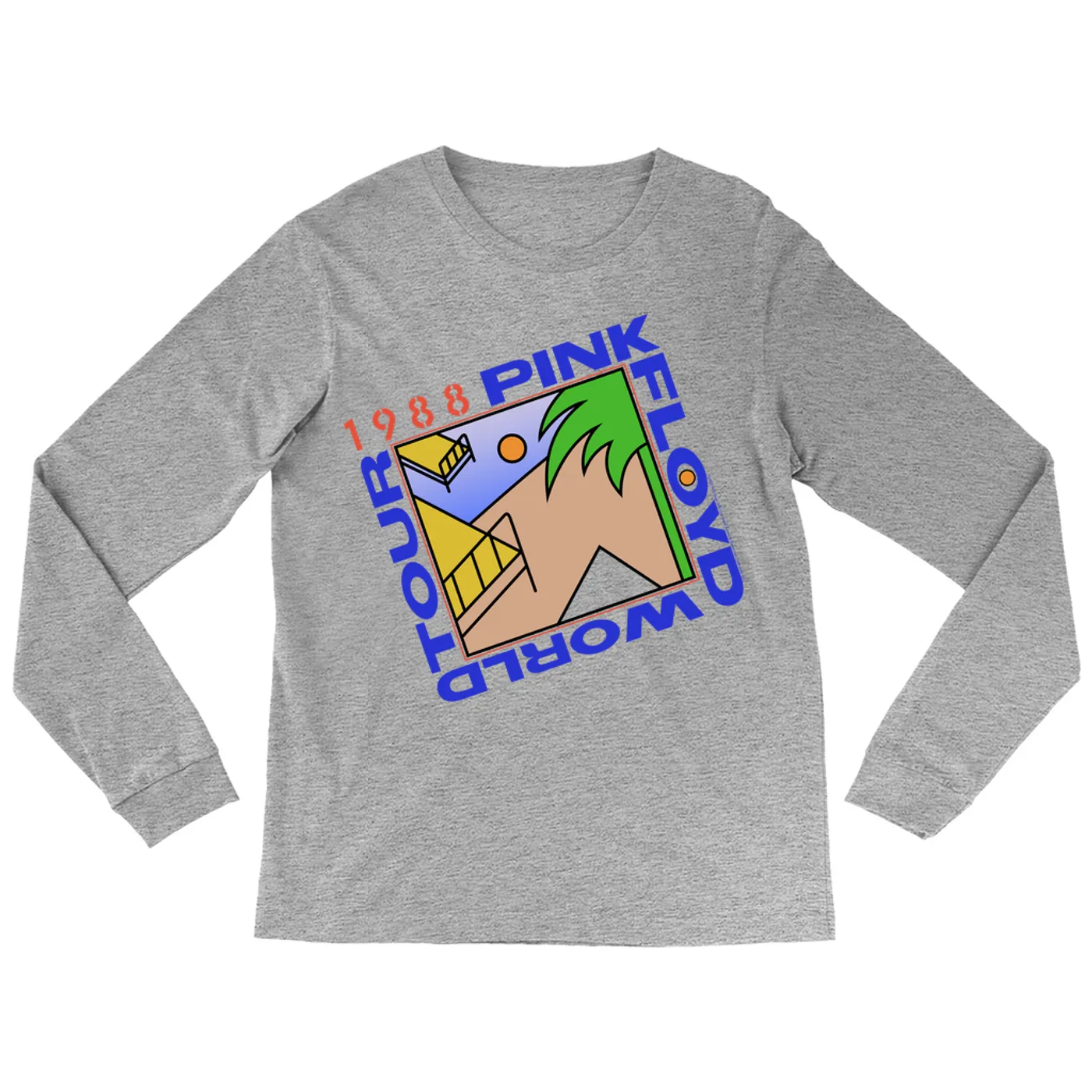 Pink Floyd Long Sleeve Shirt | Pink Floyd '88 World Tour Pink Floyd Shirt (Merchbar Exclusive)