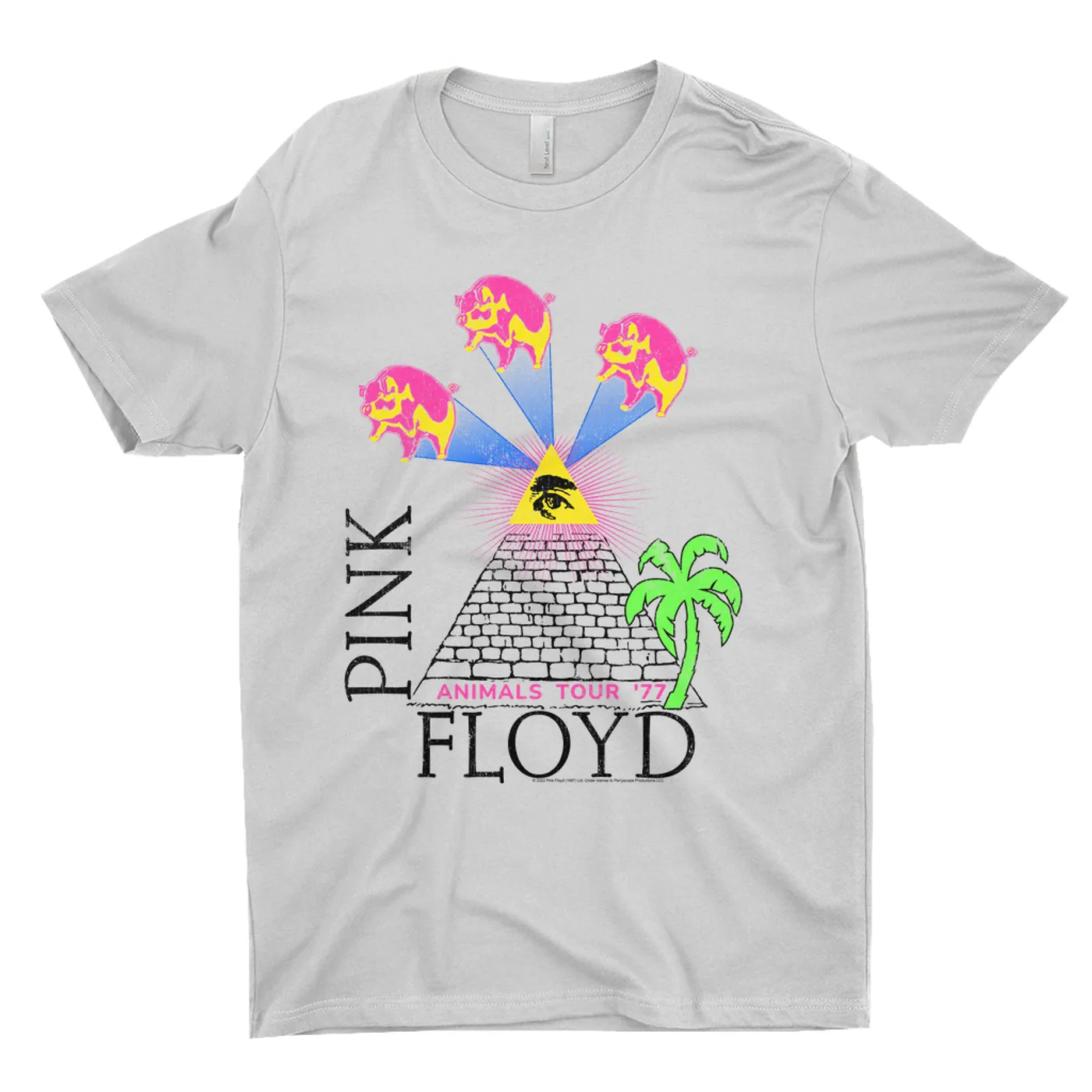 Pink Floyd T-Shirt | Neon Animals Tour '77 Design (Merchbar Exclusive) Pink Floyd Shirt