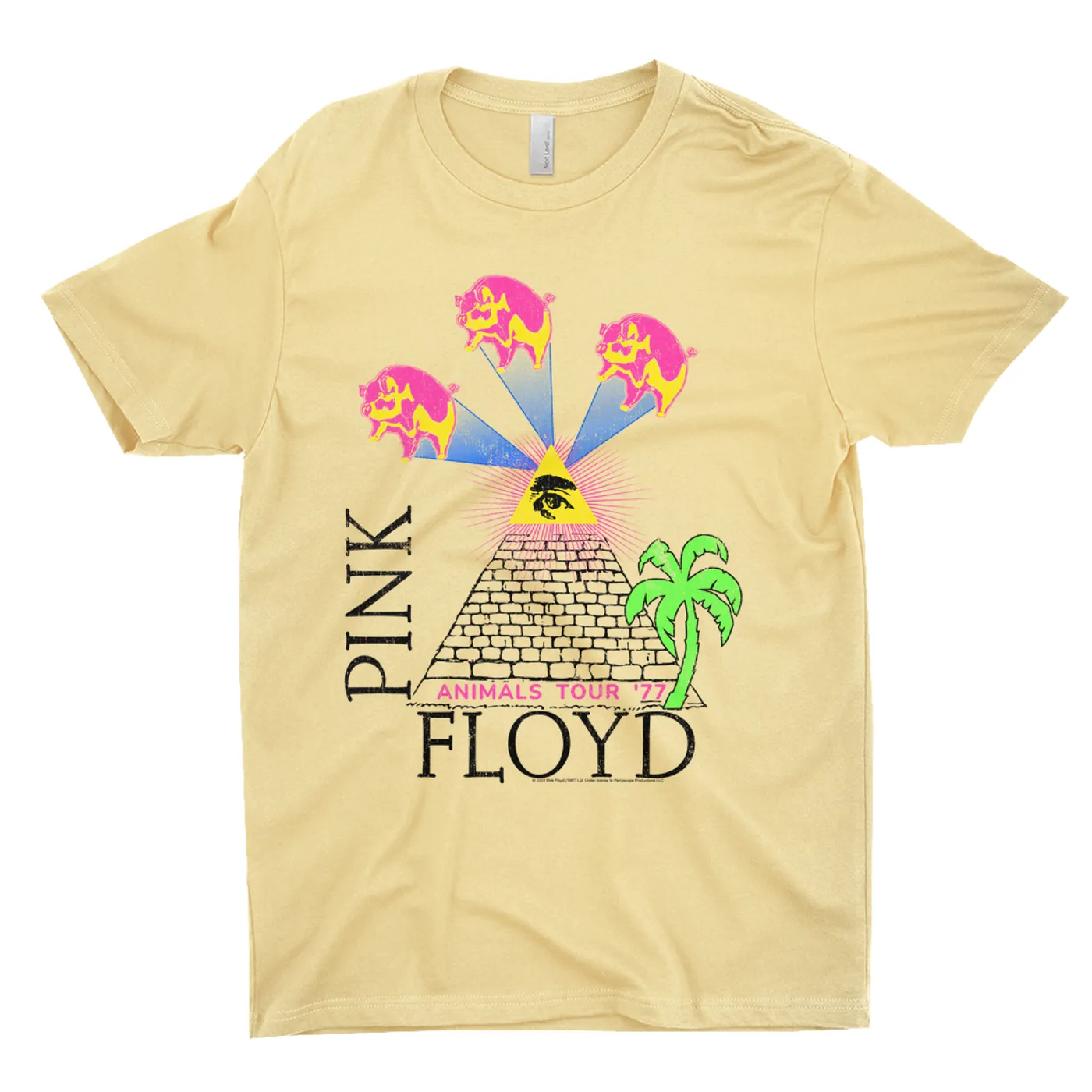 Pink Floyd T-Shirt | Neon Animals Tour '77 Design (Merchbar Exclusive) Pink Floyd Shirt