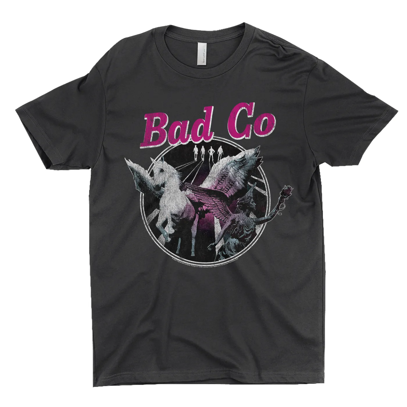 Bad Company T-Shirt | In Space Pegasus Angel Distressed Bad Company Shirt