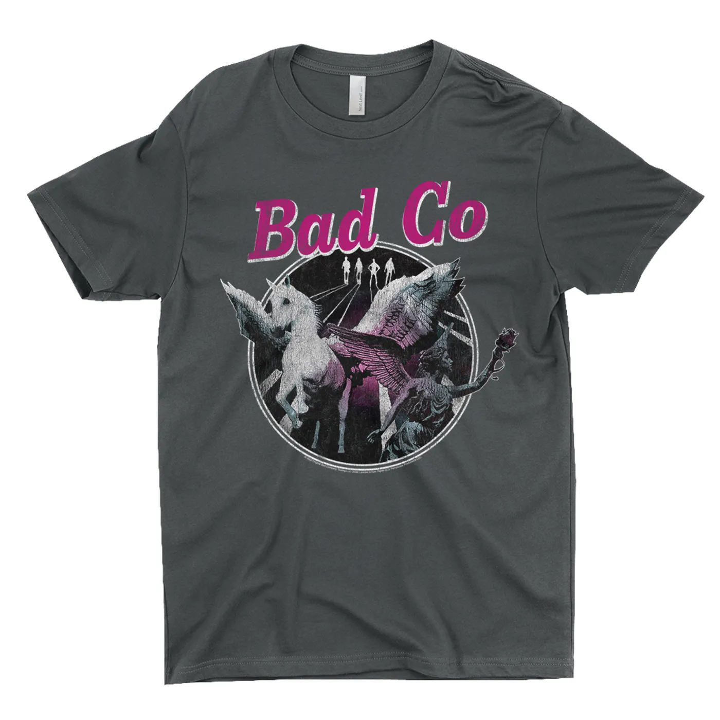 Bad Company T-Shirt | In Space Pegasus Angel Distressed Bad Company Shirt