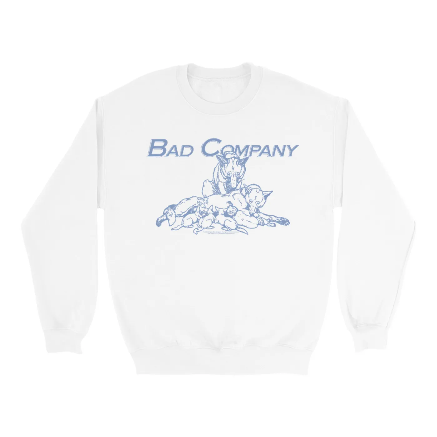 Bad Company Sweatshirt | Run With The Pack Slate Blue Image (Merchbar Exclusive) Bad Company Sweatshirt
