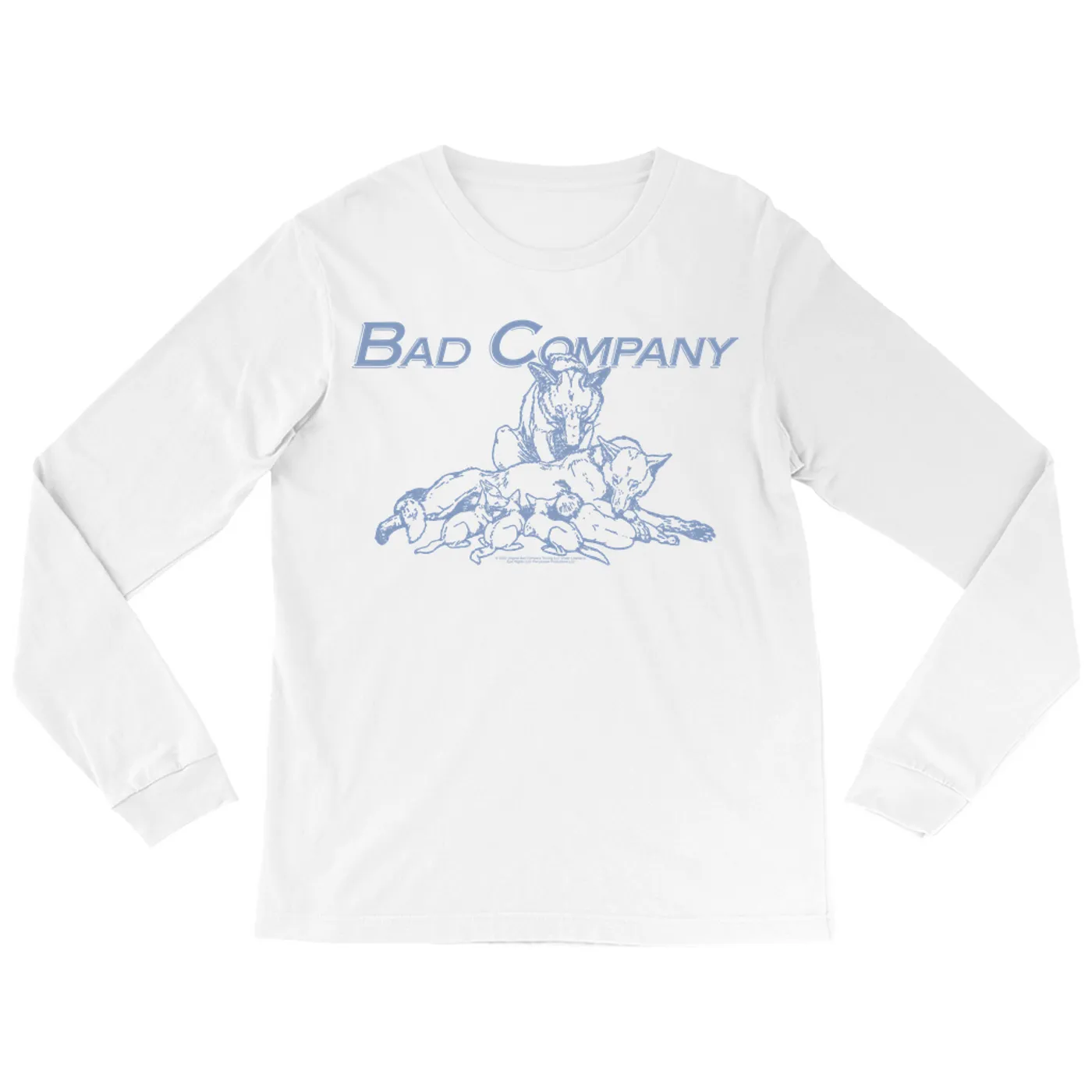 Bad Company Long Sleeve Shirt | Run With The Pack Slate Blue Image (Merchbar Exclusive) Bad Company Shirt