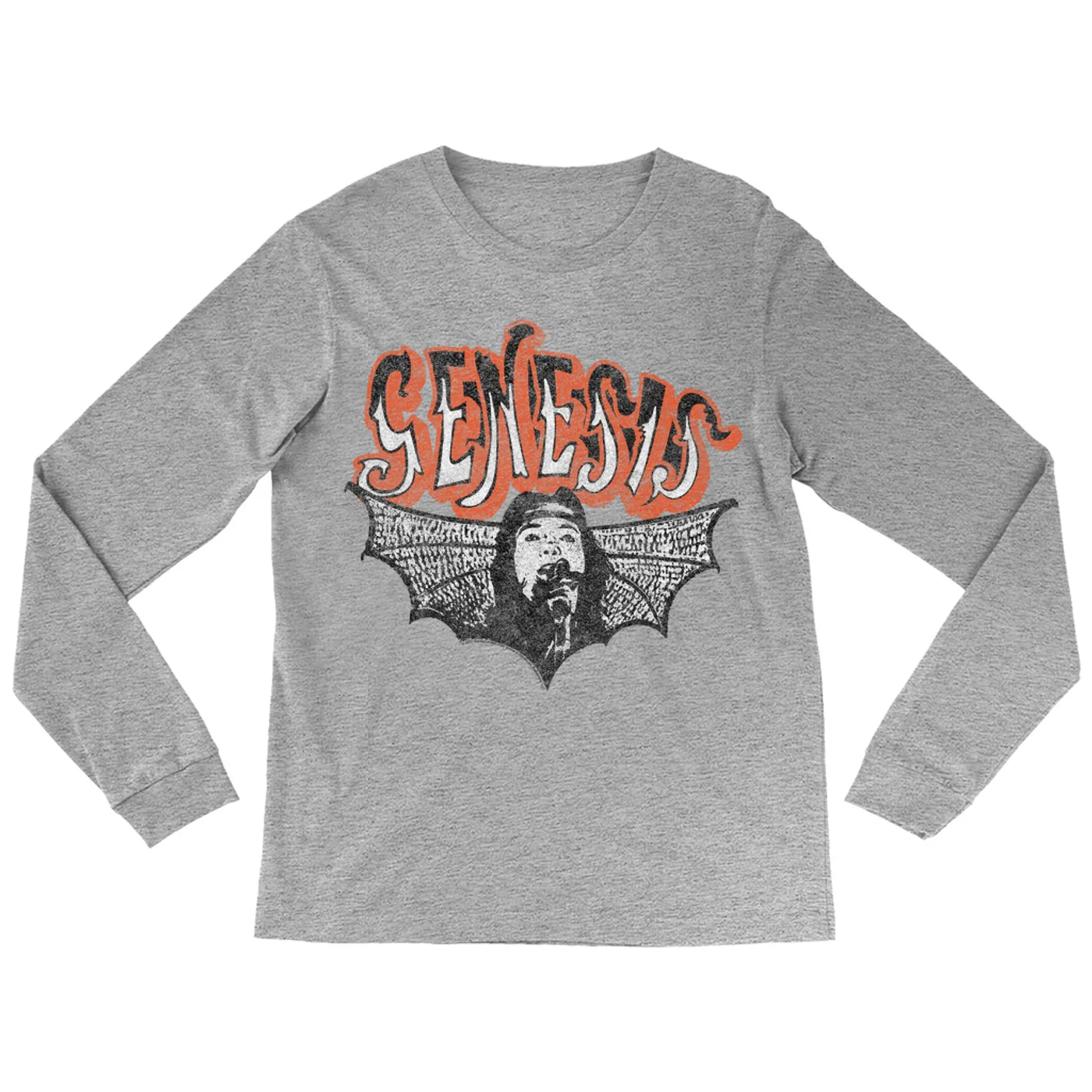 Genesis Long Sleeve Shirt | Logo With Wings Image Distressed Genesis Shirt