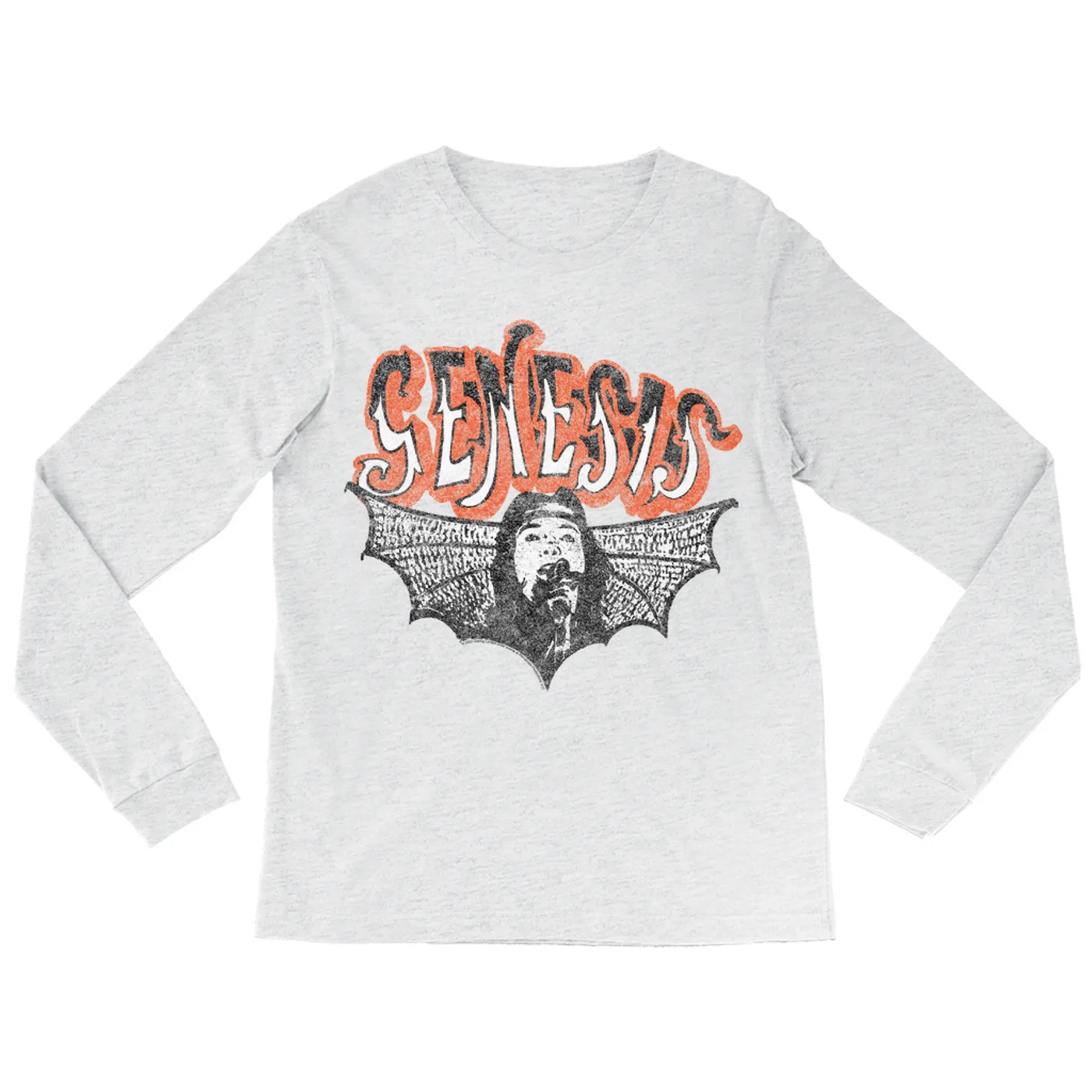 Genesis Long Sleeve Shirt | Logo With Wings Image Distressed Genesis Shirt