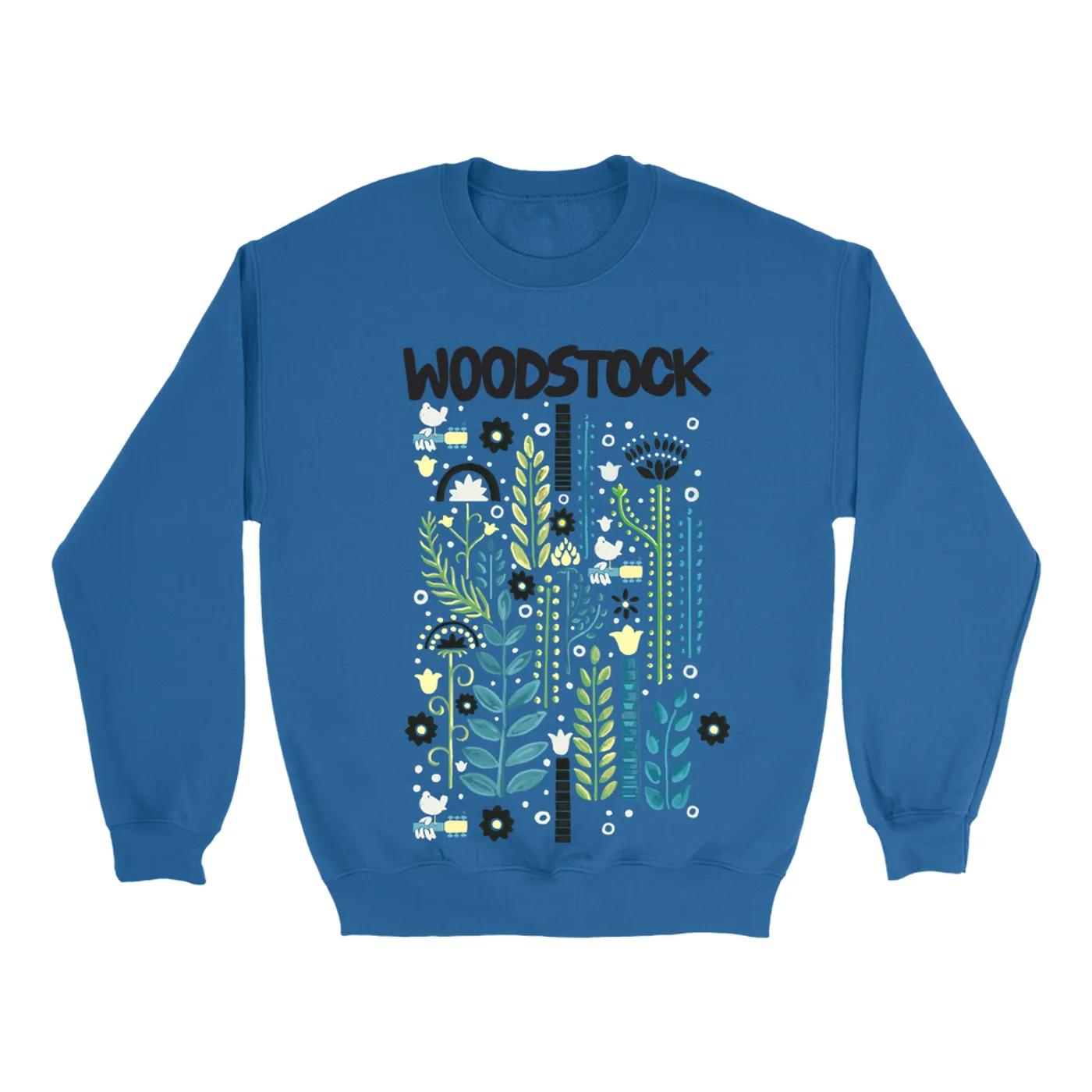 Woodstock Sweatshirt | Floral Folk Pattern Woodstock Sweatshirt