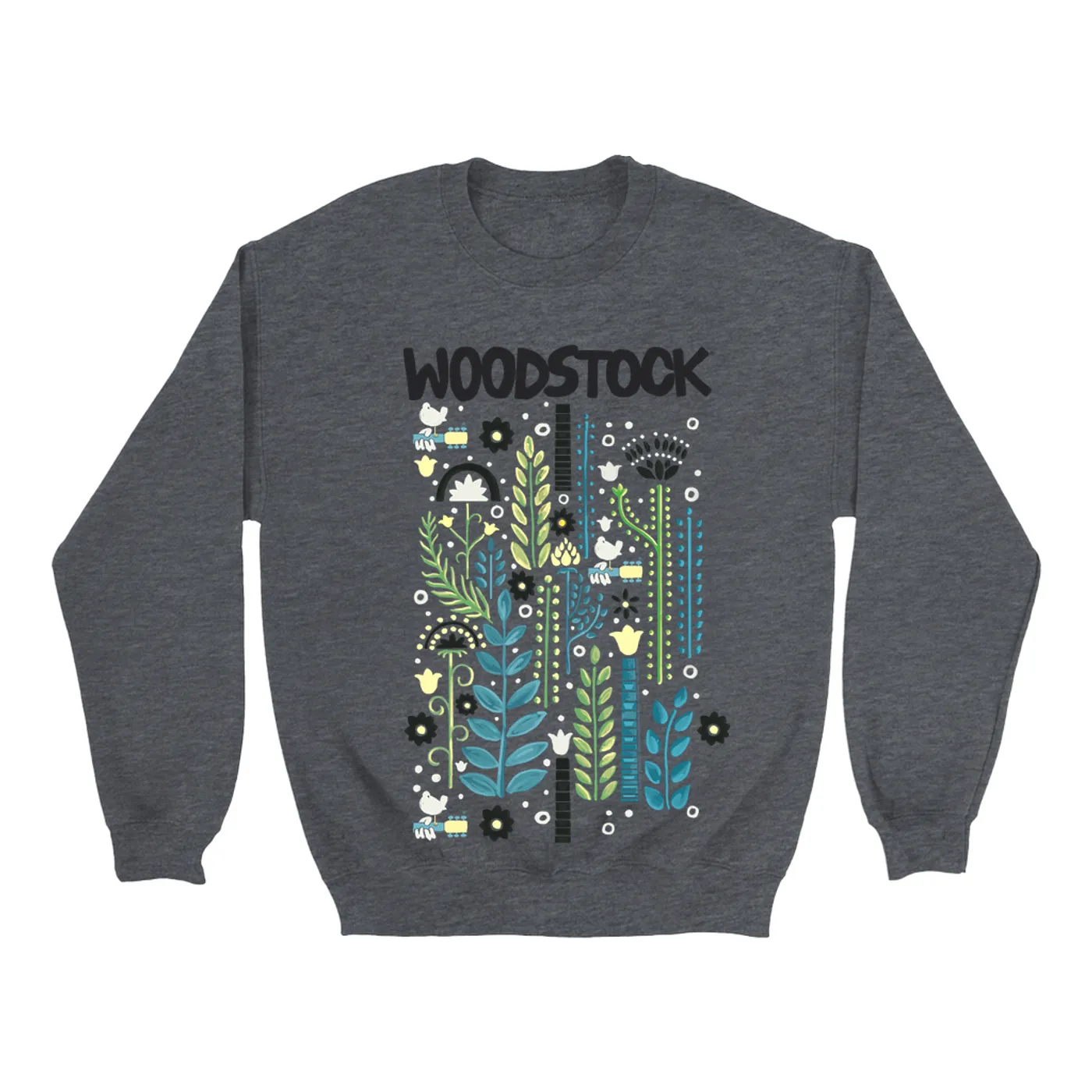 Woodstock Sweatshirt | Floral Folk Pattern Woodstock Sweatshirt