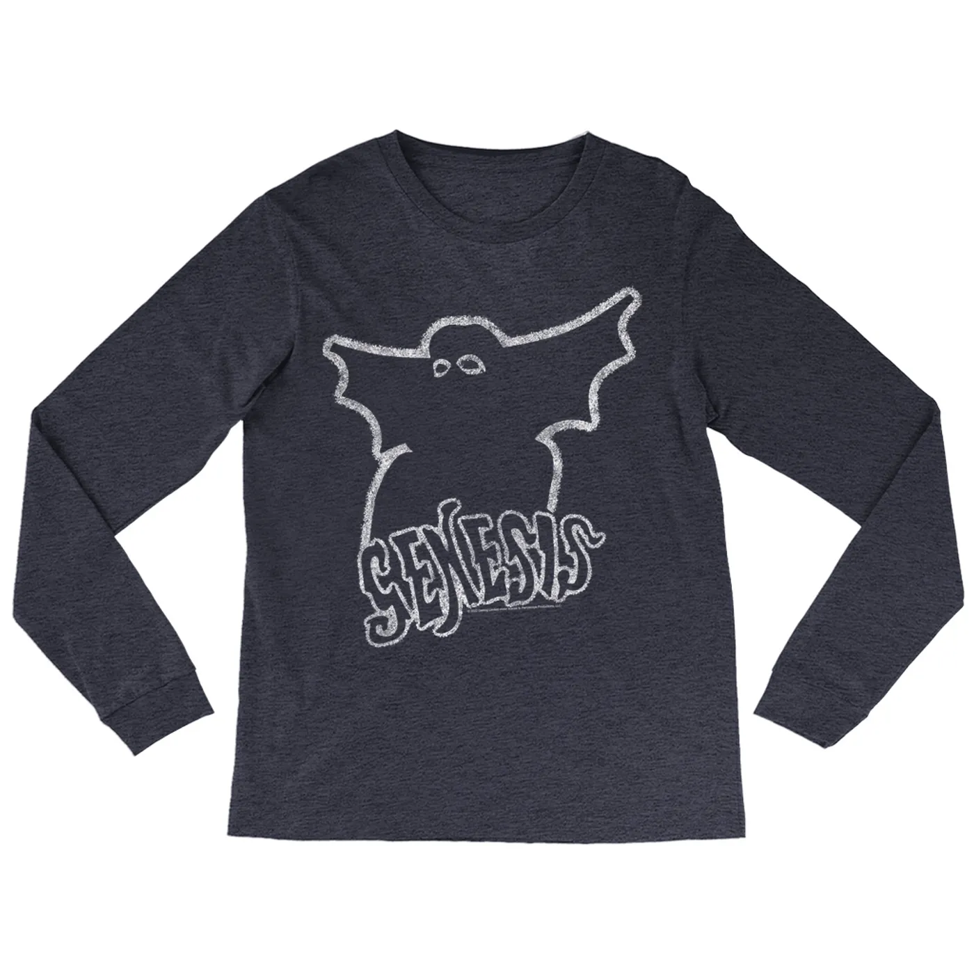 Genesis Long Sleeve Shirt | Band Logo With Ghost Distressed Genesis Shirt