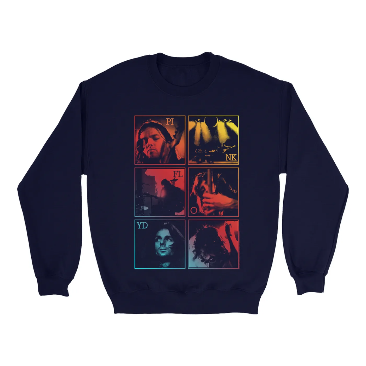 Pink Floyd Sweatshirt | Dark Side Of The Moon Live Group Ombre Image (Merchbar Exclusive) Pink Floyd Sweatshirt