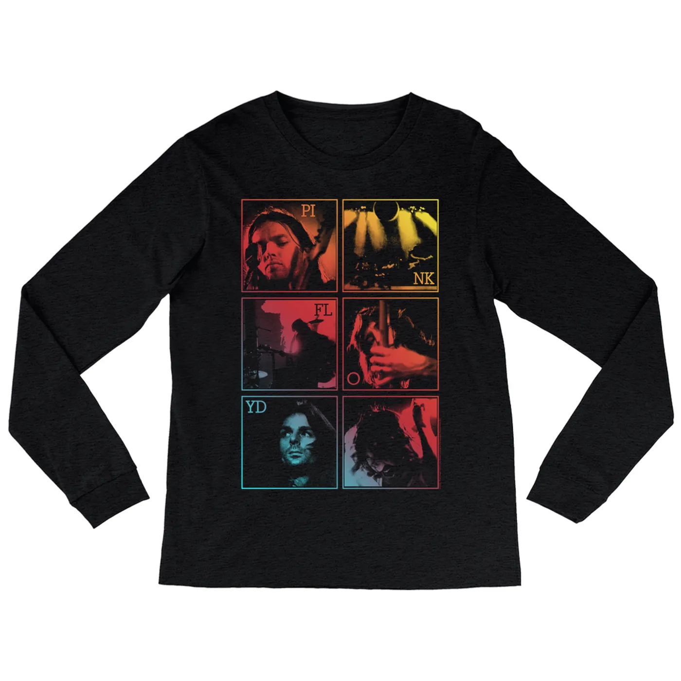 Pink Floyd Long Sleeve Shirt | Dark Side Of The Moon Live Group Ombre Image (Merchbar Exclusive) Pink Floyd Shirt