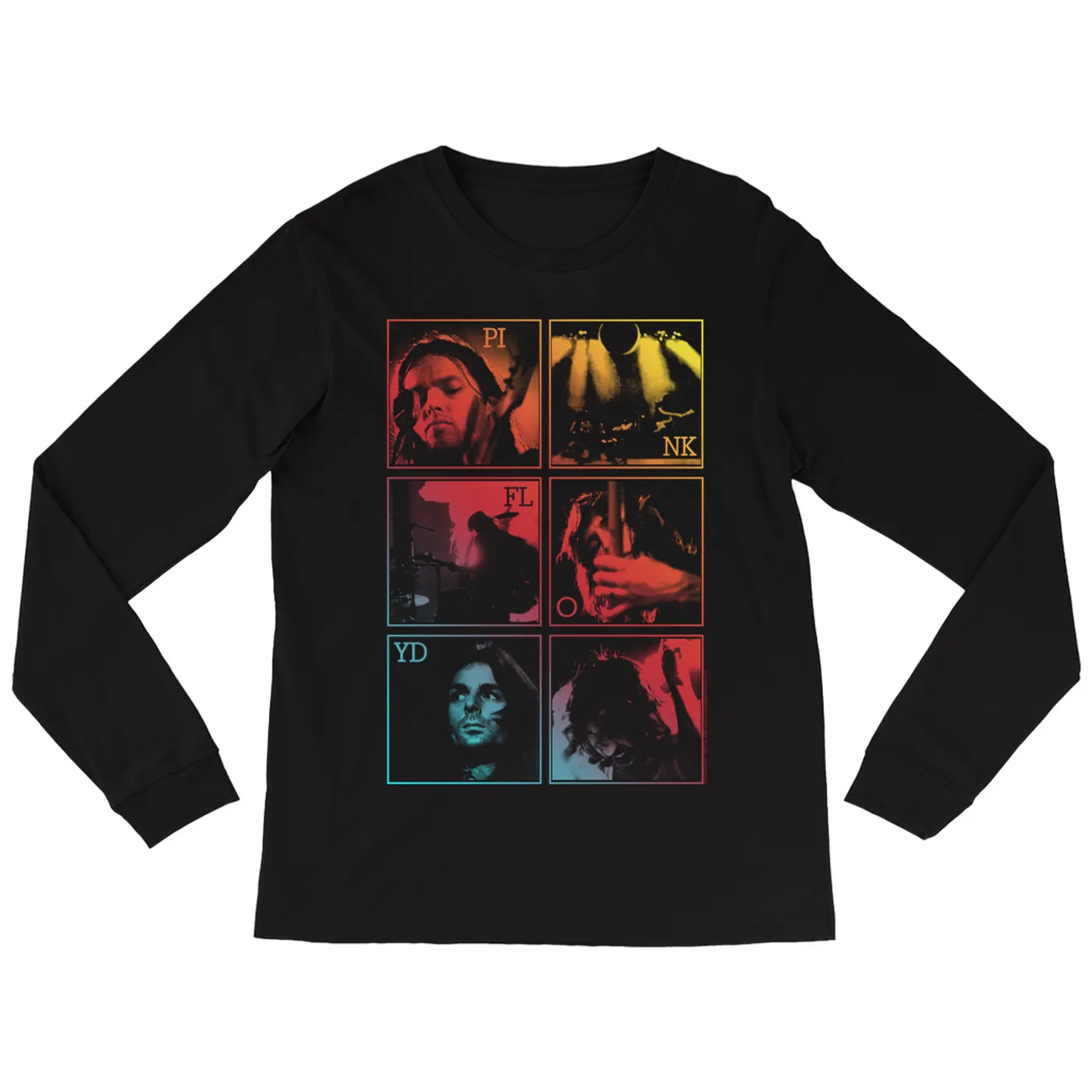Pink Floyd Long Sleeve Shirt | Dark Side Of The Moon Live Group Ombre Image (Merchbar Exclusive) Pink Floyd Shirt
