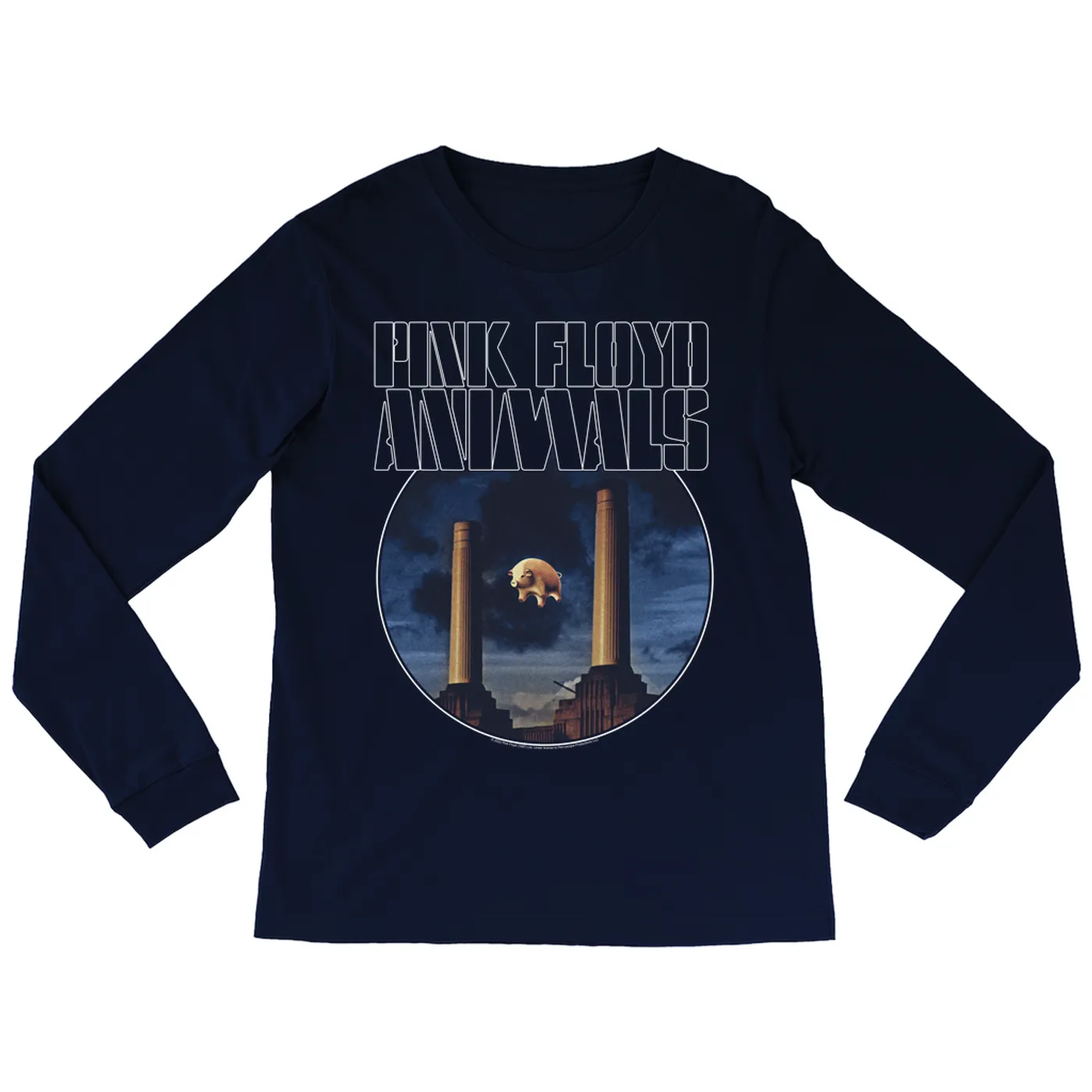 Pink Floyd Long Sleeve Shirt | Animals Album Blue Image Pink Floyd Shirt (Merchbar Exclusive)