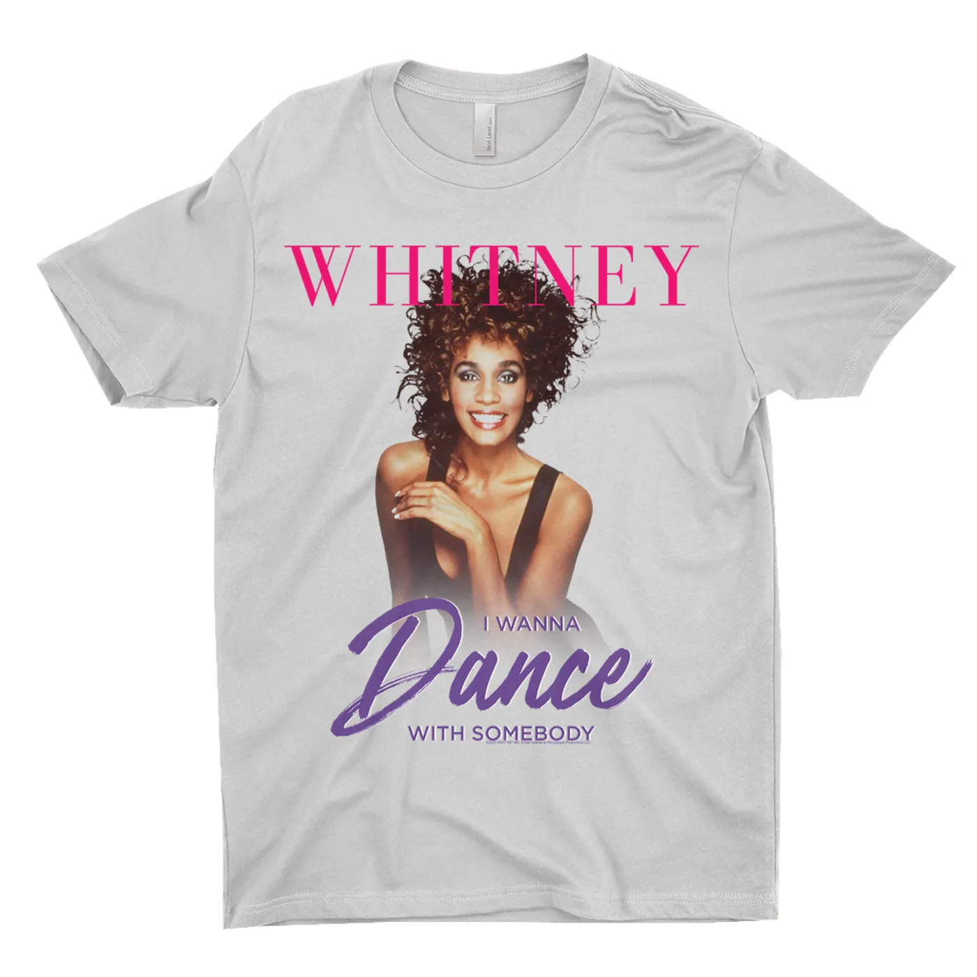 Whitney Houston T-Shirt | I Wanna Dance With Somebody Purple Pink Design (Merchbar Exclusive) Whitney Houston Shirt