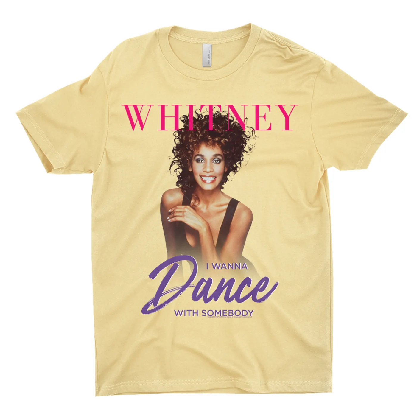 Whitney Houston T-Shirt | I Wanna Dance With Somebody Purple Pink Design (Merchbar Exclusive) Whitney Houston Shirt